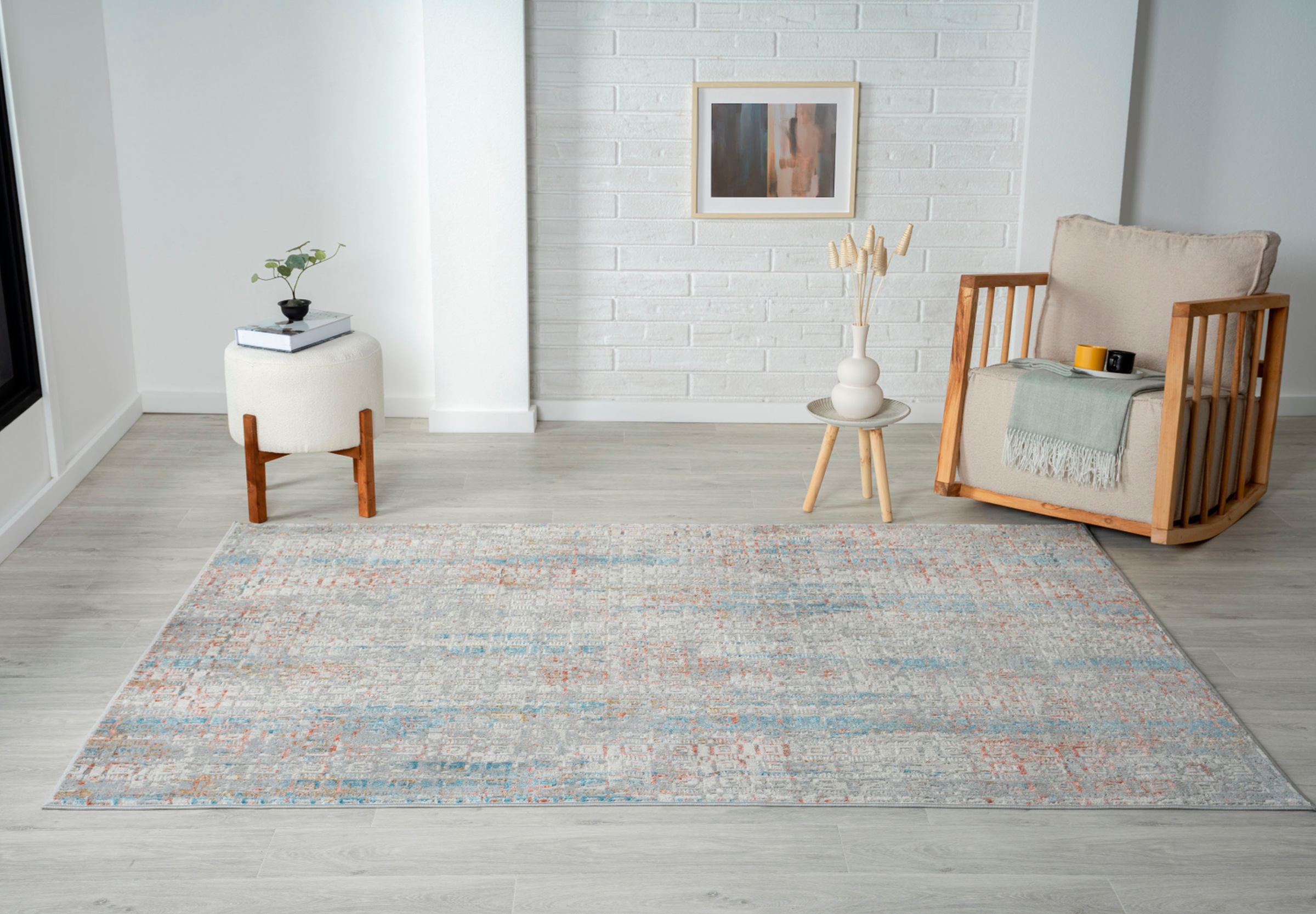 Myflair Möbel & Accessoires Teppich »My Roots«, rechteckig, 8 mm Höhe, Kurzflor, Retro-Design, besonders weich durch Microfaser