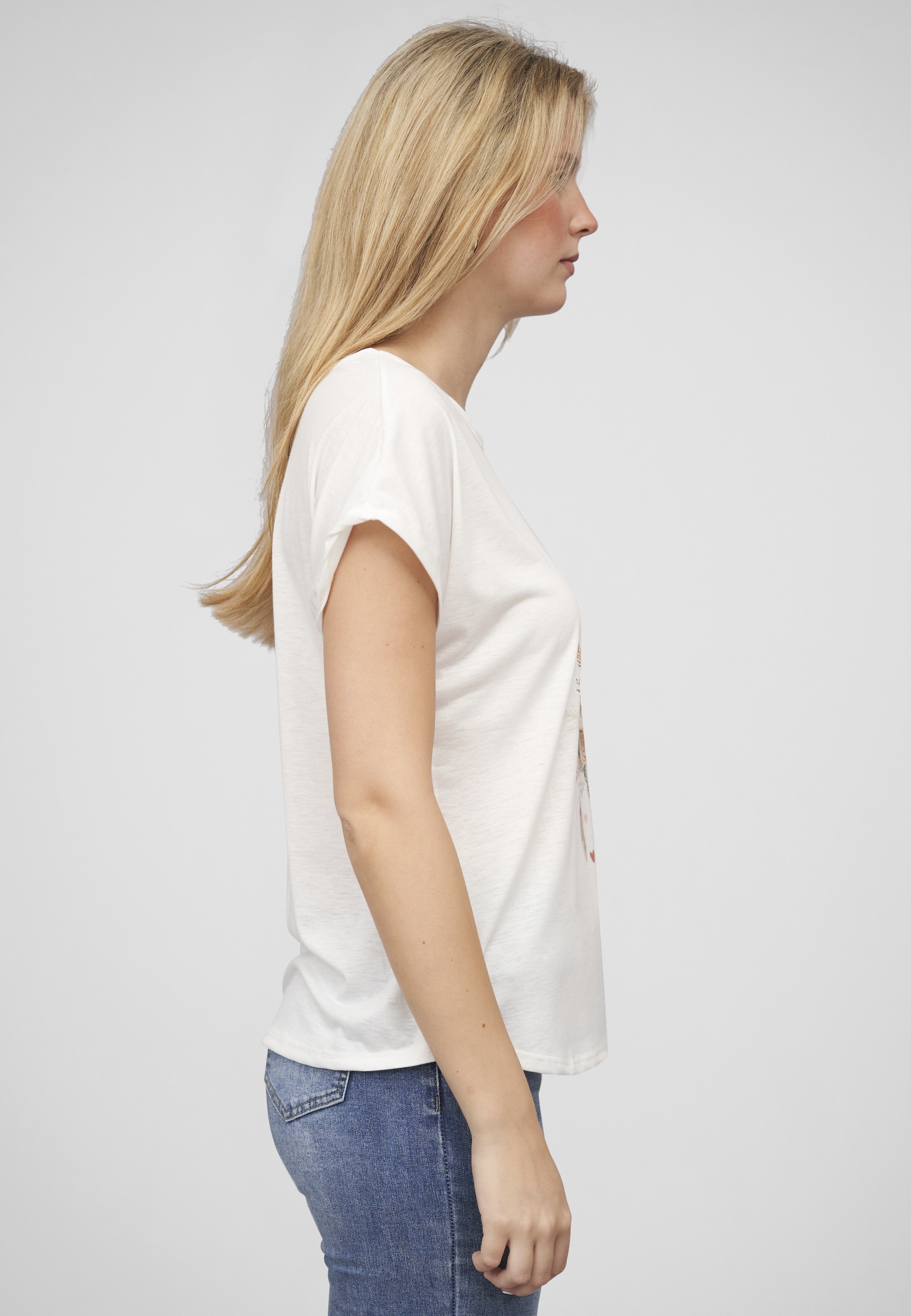 CLOUD 5IVE T-Shirt »CLOUD 5IVE Viskose T-Shirt mit Traumfänger-Blumen Print« 1 Stk.