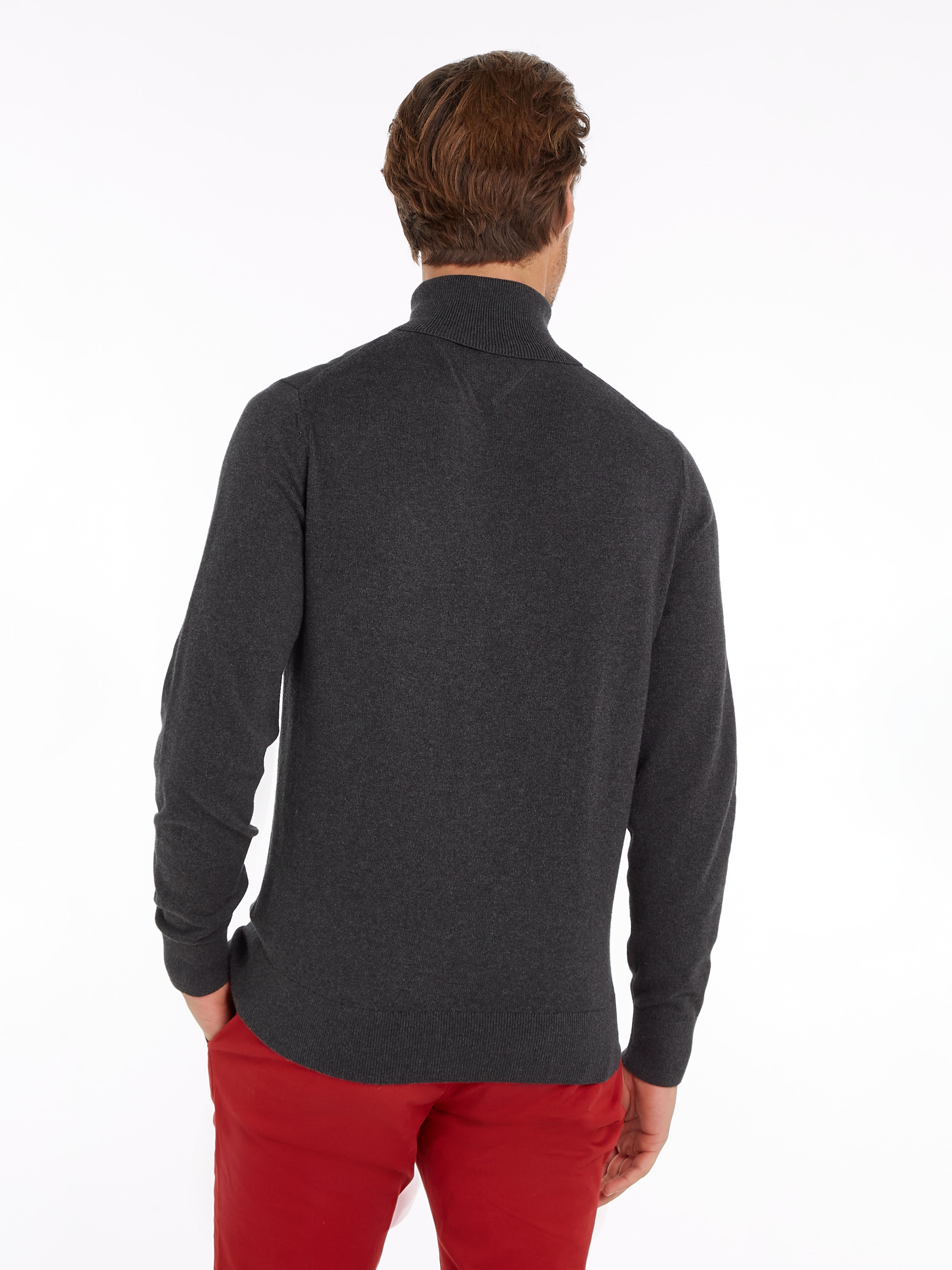Tommy Hilfiger Rollkragenpullover »PIMA ORG CTN CASHMERE ROLL NECK«