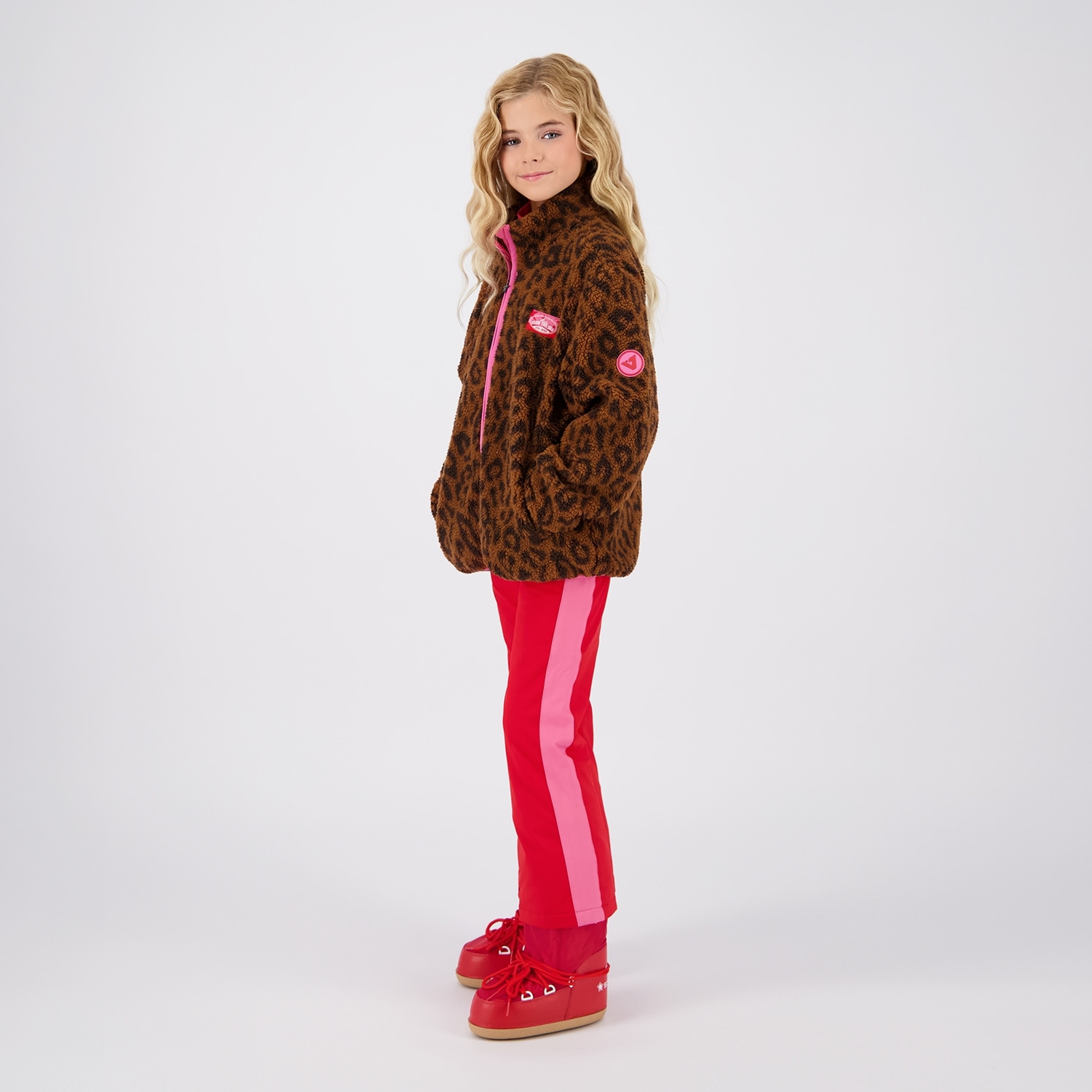 Vingino Fleecejacke »Tarly« modisch bedruckt, Stehkragen