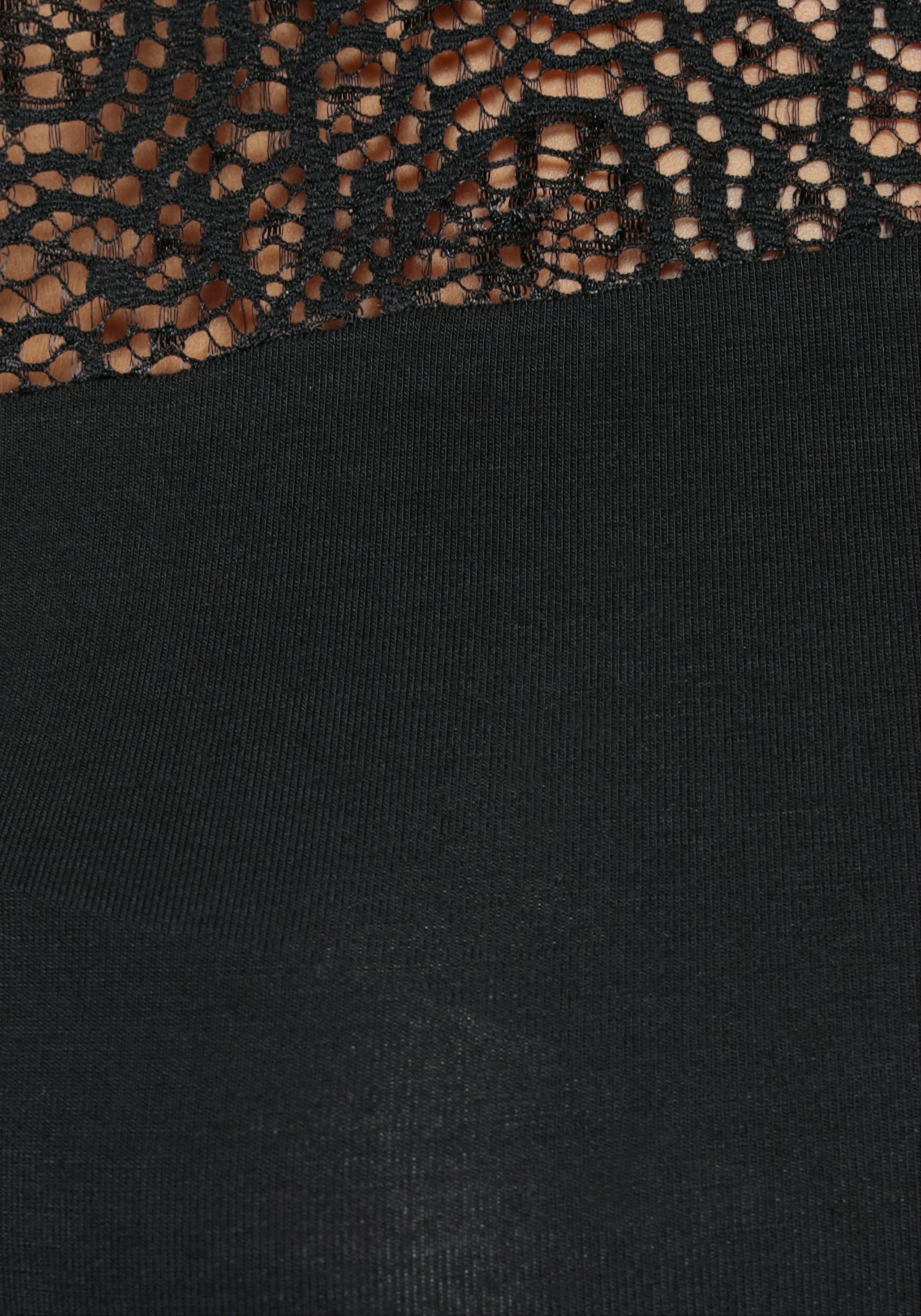Melrose Rundhalsshirt, im asymmetrischem Look und Spitzen-Ärmel