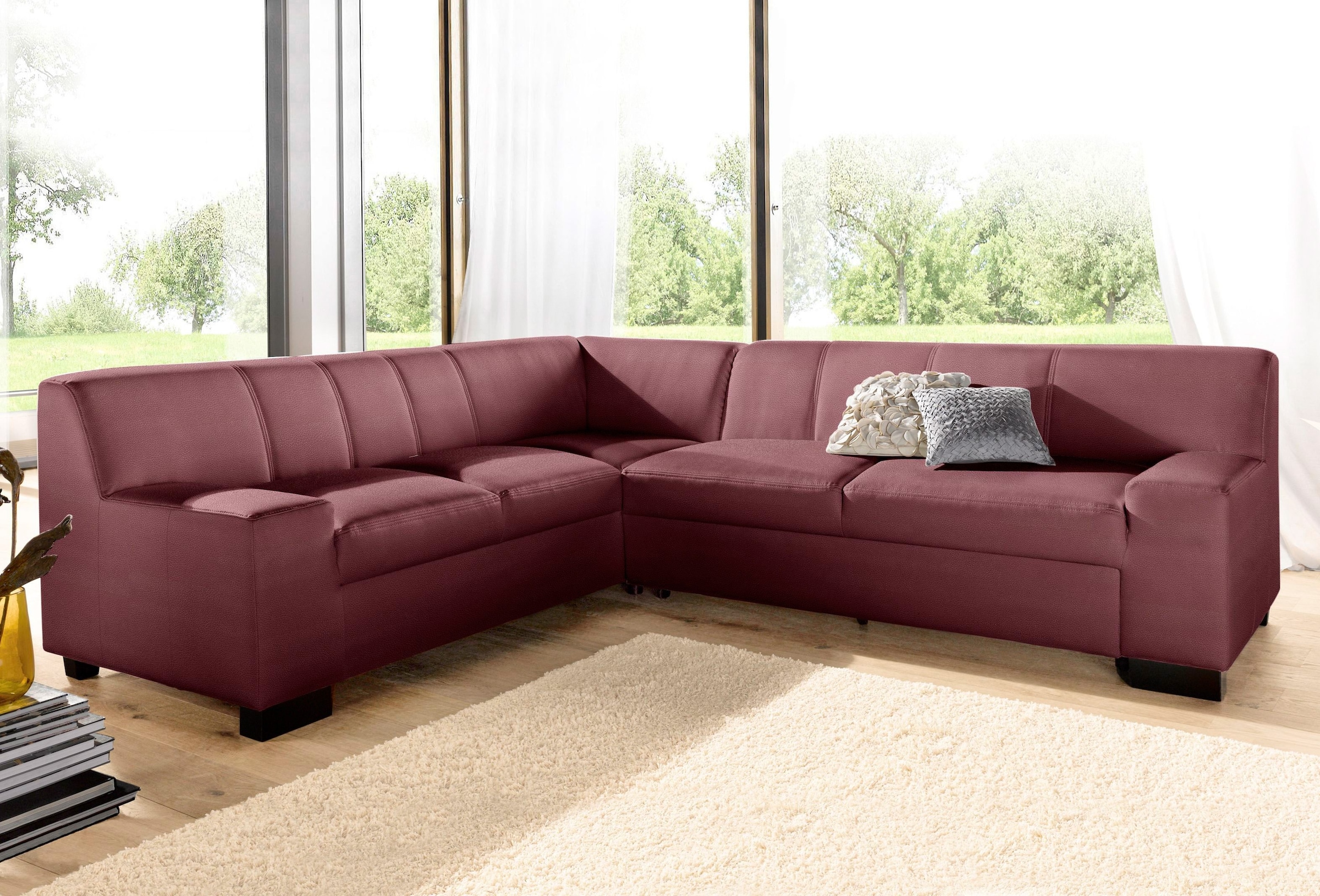 DOMO collection Ecksofa »Norma Top, elegant und modern, flache Armlehnen, L günstig online kaufen