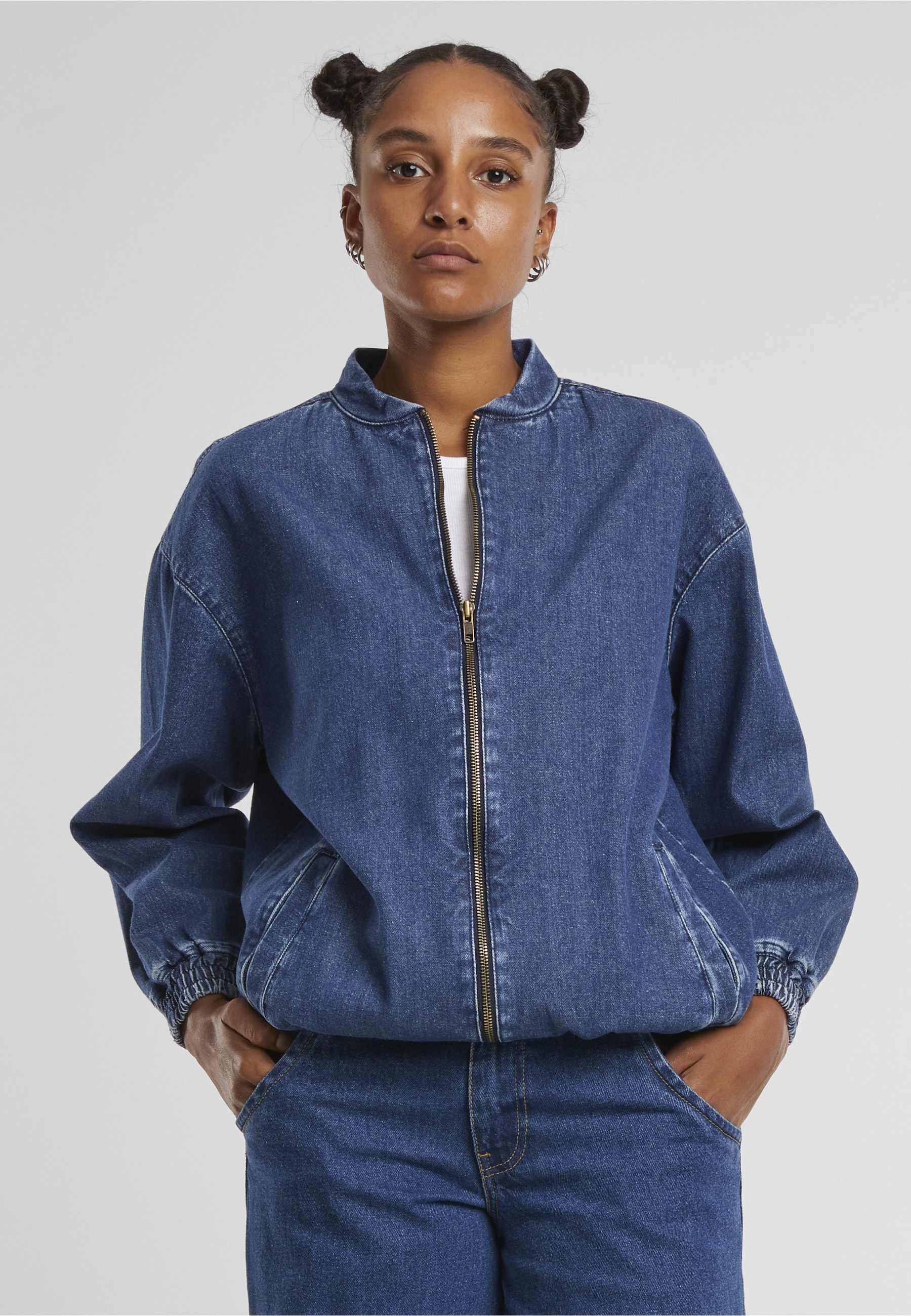URBAN CLASSICS Jeansjacke »Urban Classics Ladies Oversized Skater Jacket« 1 Stk. tlg. ohne Kapuze