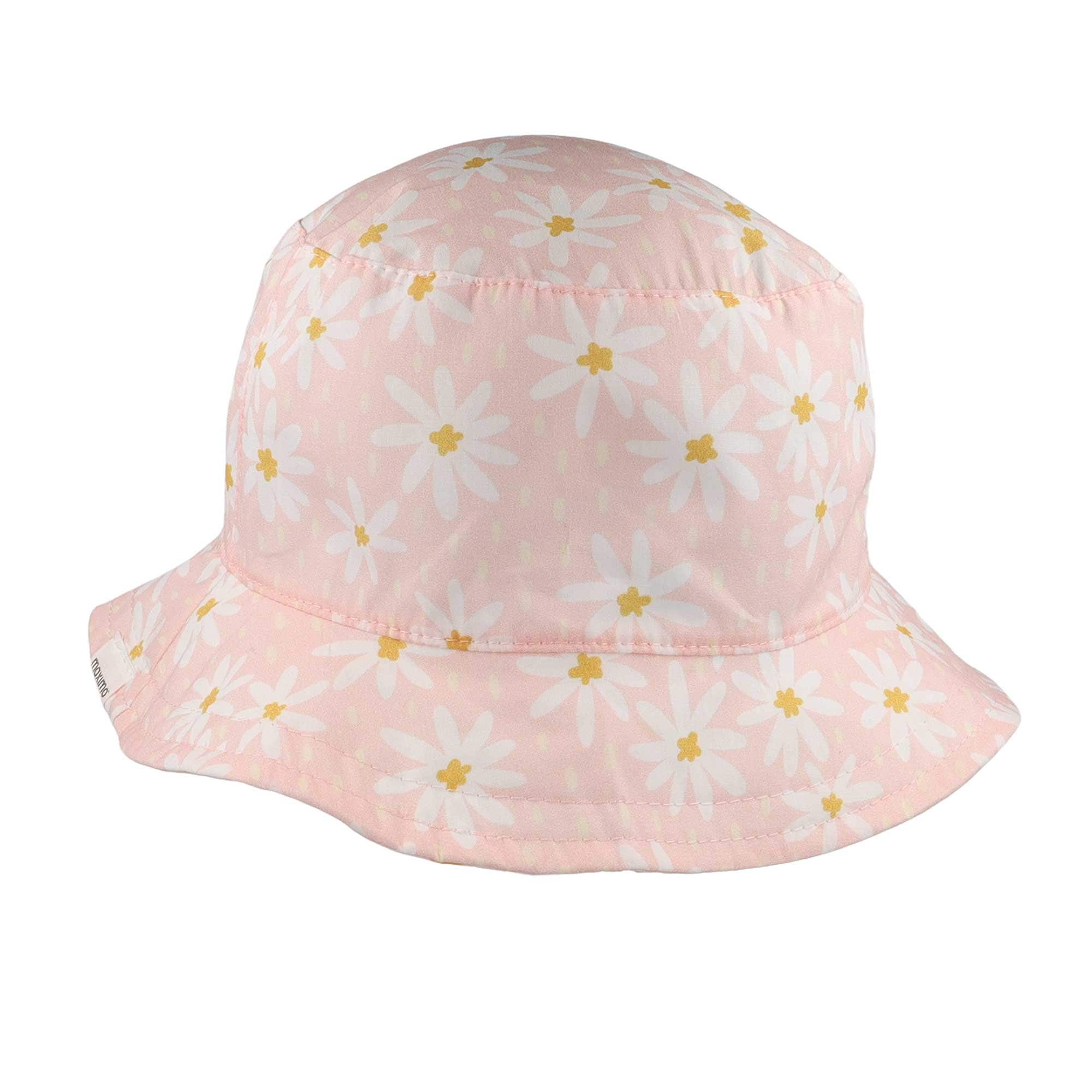 MAXIMO Sonnenhut 1 Stk. rosa, Gänseblümchen-Motiv, Bindeband, Webstoff, Mädchen