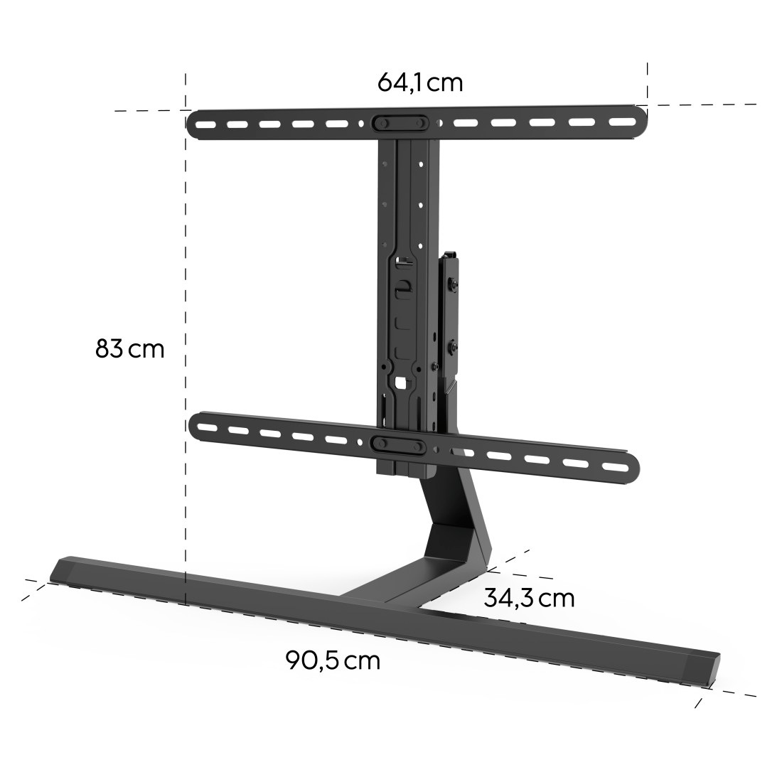 Hama TV-Standfuß »TV Standfuß, schwenkbar, neigbar, höhenverstellbar, 165 cm, 65 Zoll«, bis 165 cm Zoll, TV Ständer, 40 Kg, Metall, Schwarz