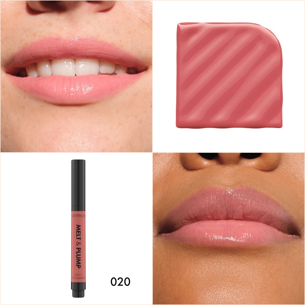Catrice Lippenbalsam »Melt & Plump Juicy Lip Plumper«, (Set, 3 tlg.), Sorgt für Glanz und Volumen, weiche Textur, kühlend durch Menthol.