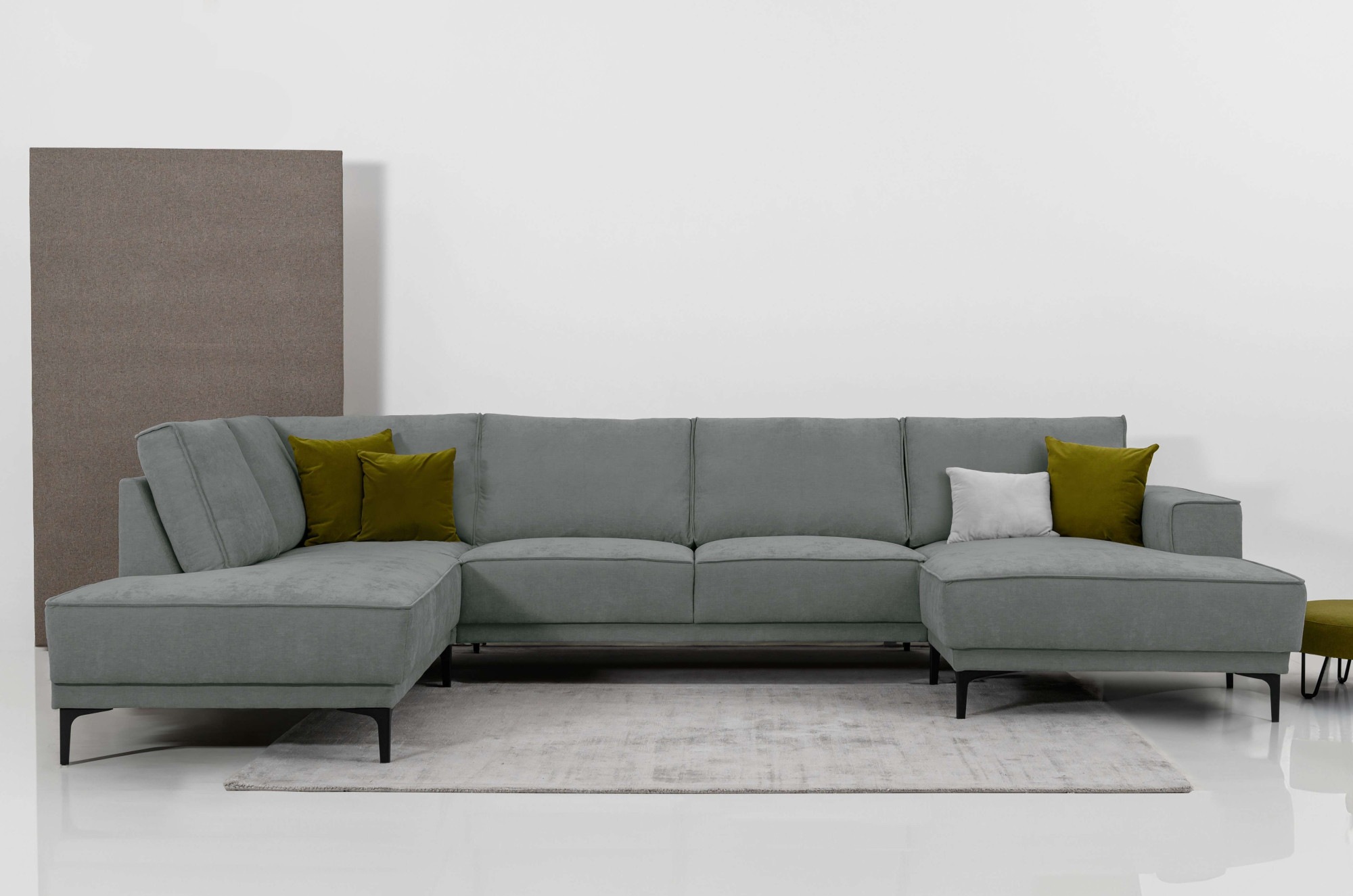 OTTO home Wohnlandschaft »XXL Sofa Oland, Struktur, Flachgewebe, Luxus-Micr günstig online kaufen