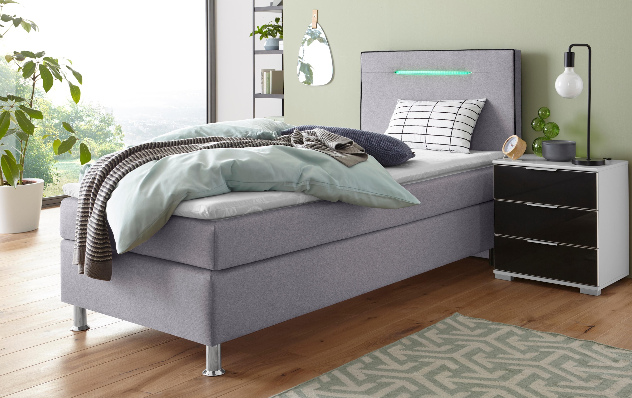 10. Bild von COLLECTION AB Boxspringbett, inkl. LED-Beleuchtung, Topper und Kissen