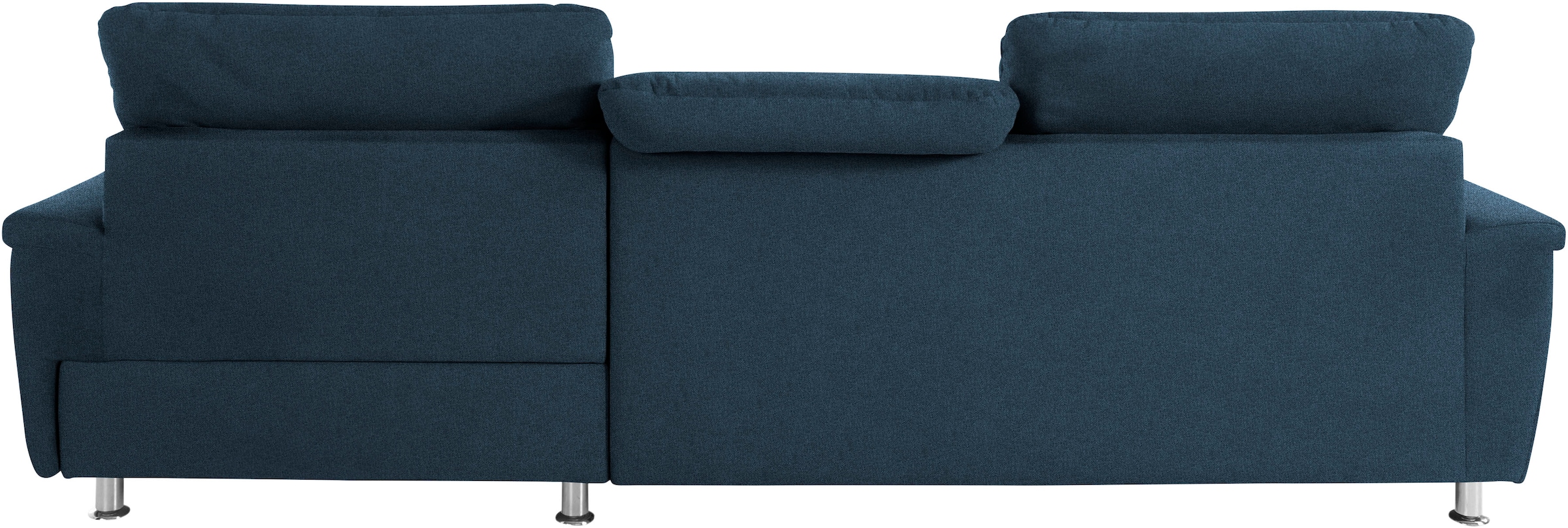 DOMO collection Ecksofa »Franzi, zeitlos und elegant, moderne Sitzheftung, L-Form«, wahlweise mit Kopfteilverstellung (dann Tiefe: 170 cm)