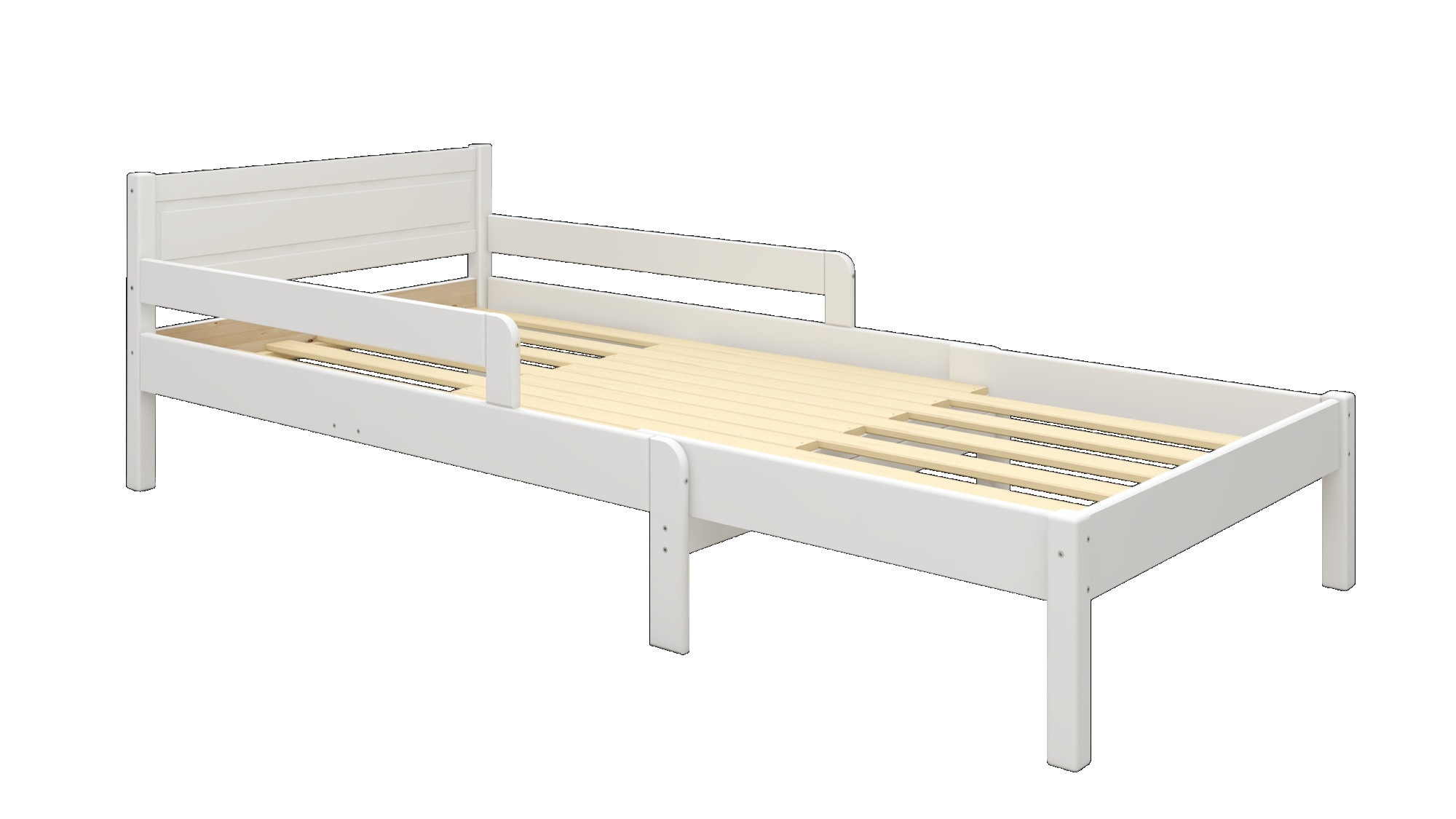 Home affaire Kinderbett »Hero, Massivholzbett, ausziehbar von 140 bis 200 cm, FSC®« 90cm Breite, 140-200cm Liegefläche,  massive Kiefer, mit Lattenrost, zeitlose Optik,  Rausfallschutz