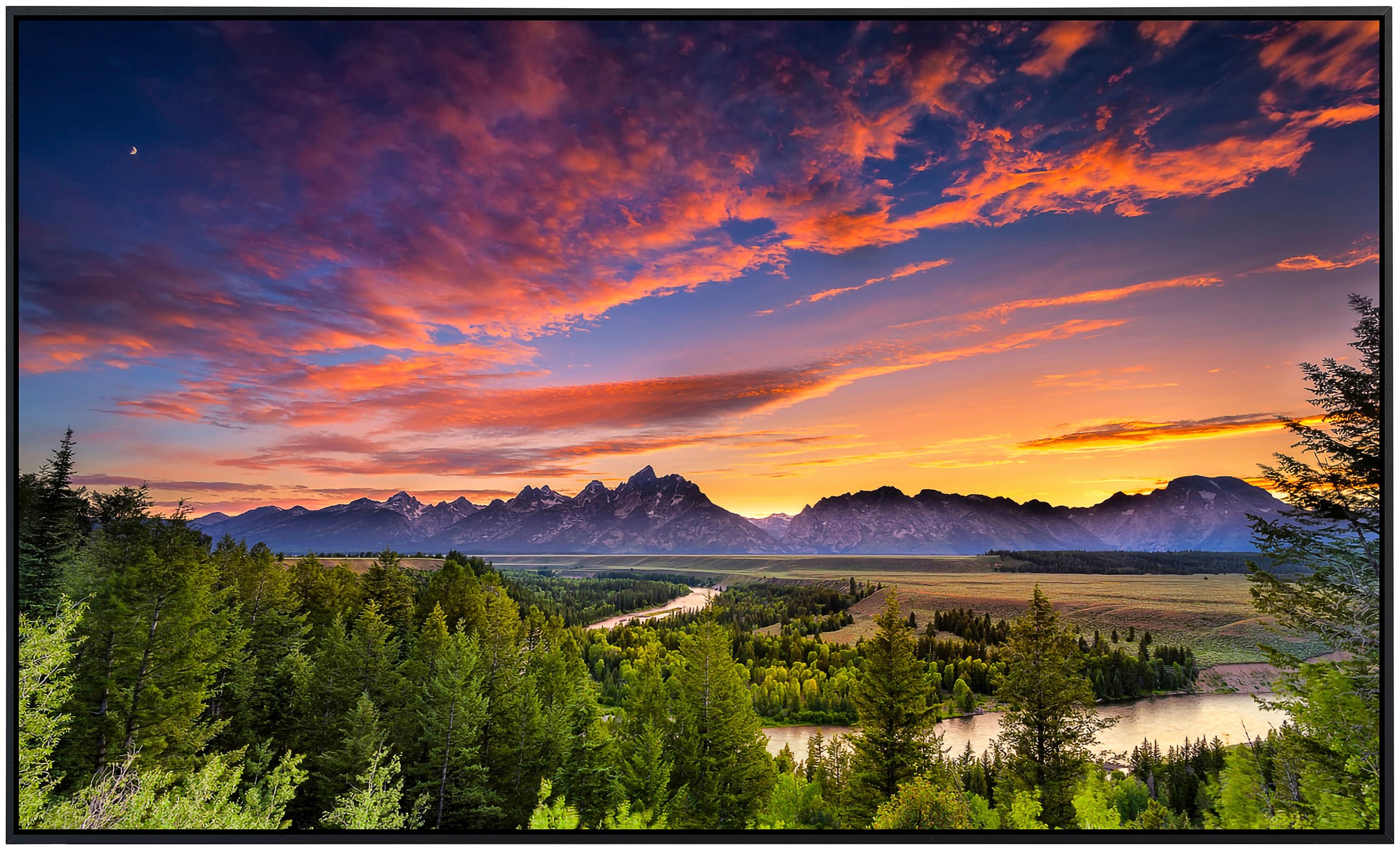 Papermoon Infrarotheizung »Snake River Sonnenuntergang«, sehr angenehme Strahlungswärme