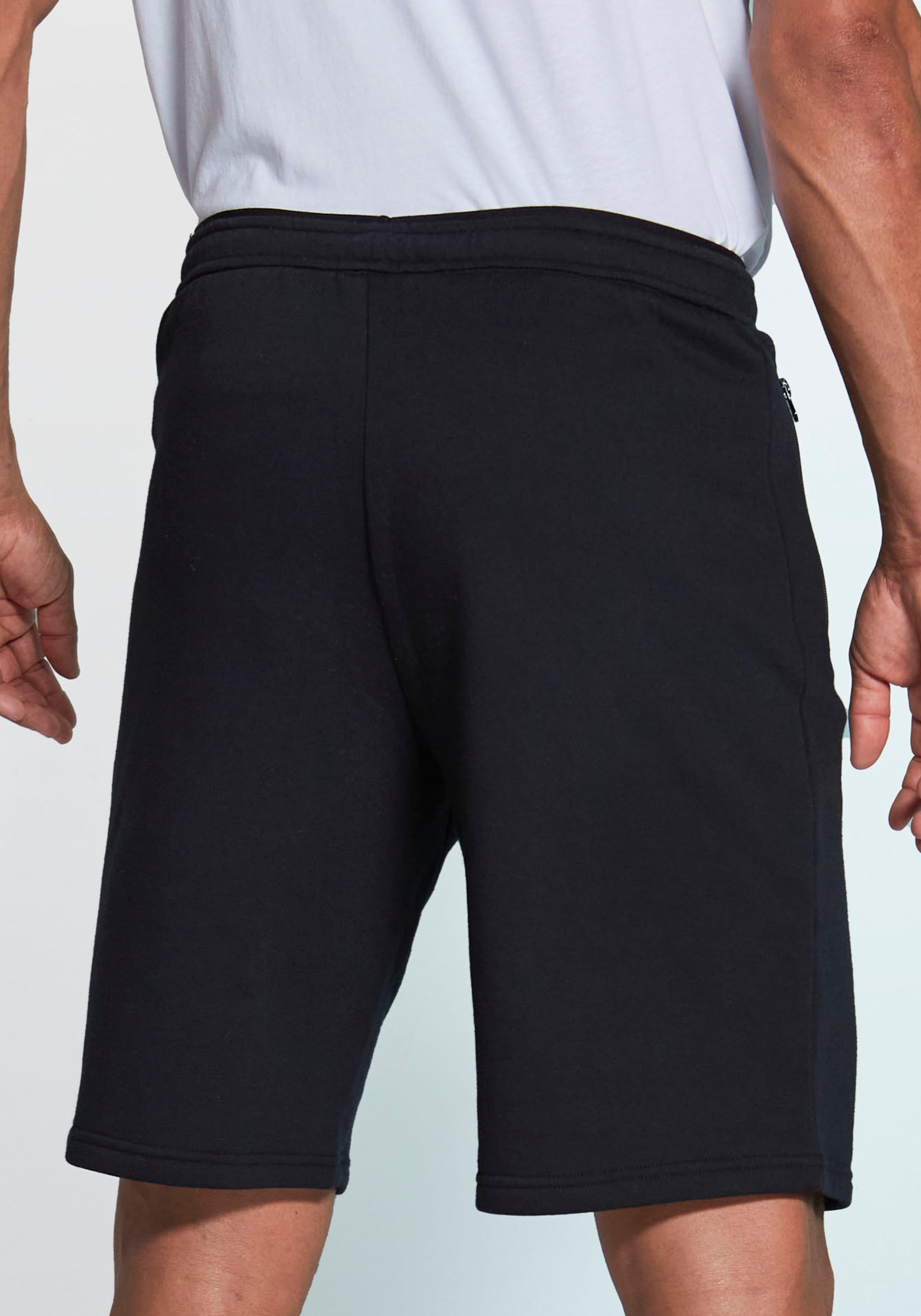 John Devin Sweatshorts, seitliche Taschen mit schwarzem Reißverschluss