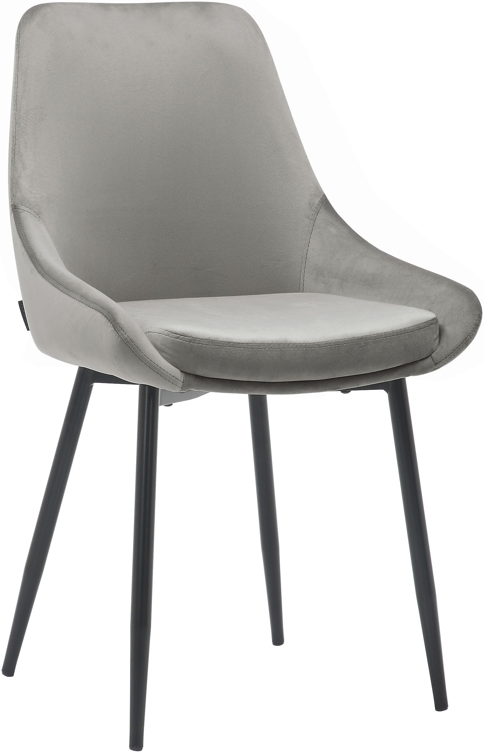 INOSIGN Esszimmerstuhl »NIAM-EZST«, Samtvelours, 2er Set, schwarze Metallbe günstig online kaufen