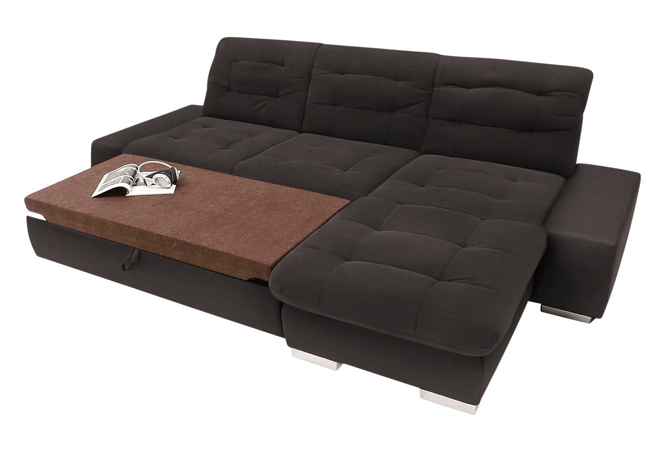 sit&more Ecksofa »Pale L-Form«, inklusive Kopfteilverstellung, wahlweise mit Bettfunktion