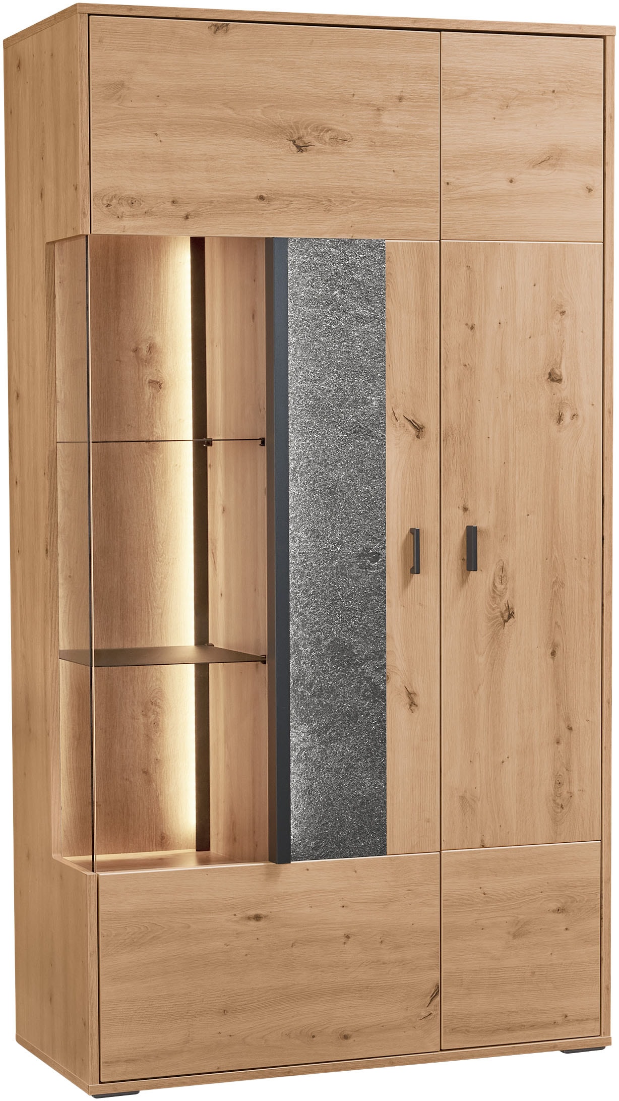 set one by Musterring Vitrine »Deltona« mit Sandsteinelement, inkl. Beleuch günstig online kaufen