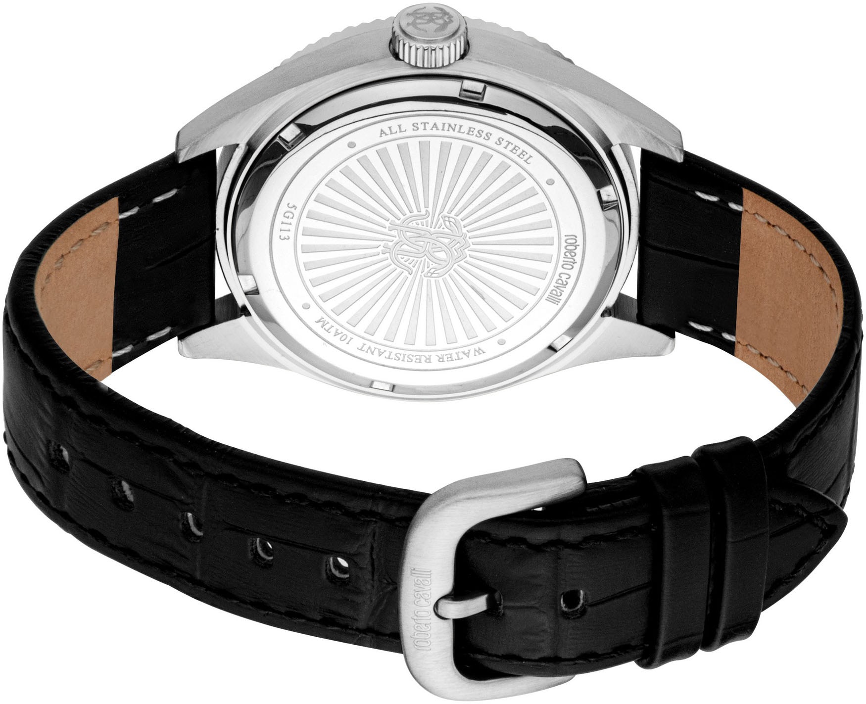 roberto cavalli Quarzuhr »Uomo Classico III« Armbanduhr, Herrenuhr, Lederarmband, analog, Tag