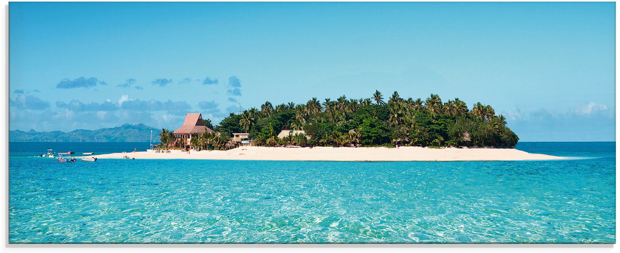 Artland Glasbild »Verblüffende Fiji Insel und klares Meer« Gewässer 1 Stk. günstig online kaufen