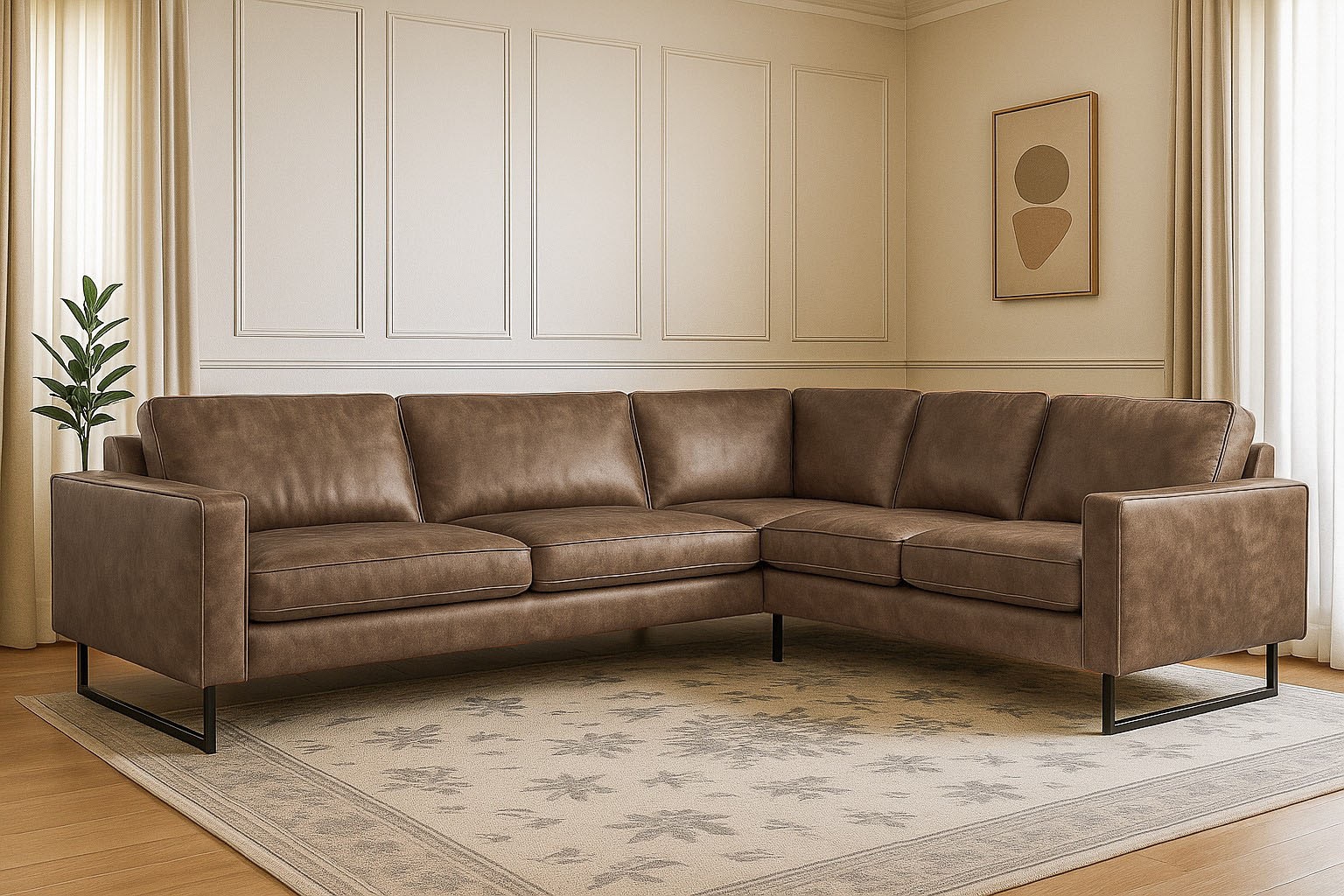 Places of Style Ecksofa »Pinto, XXL, 250/290 cm, langer Schenkel, Ottomane« günstig online kaufen