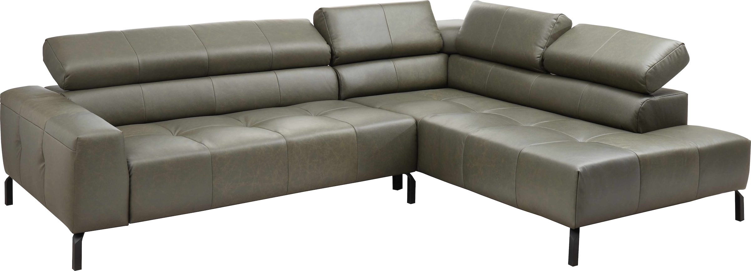 Places of Style Ecksofa »Cleveland, L-Form, incl. Kopfteilverstellung, Breite 276 cm«, wahlweise elektrischer Sitzvorzug