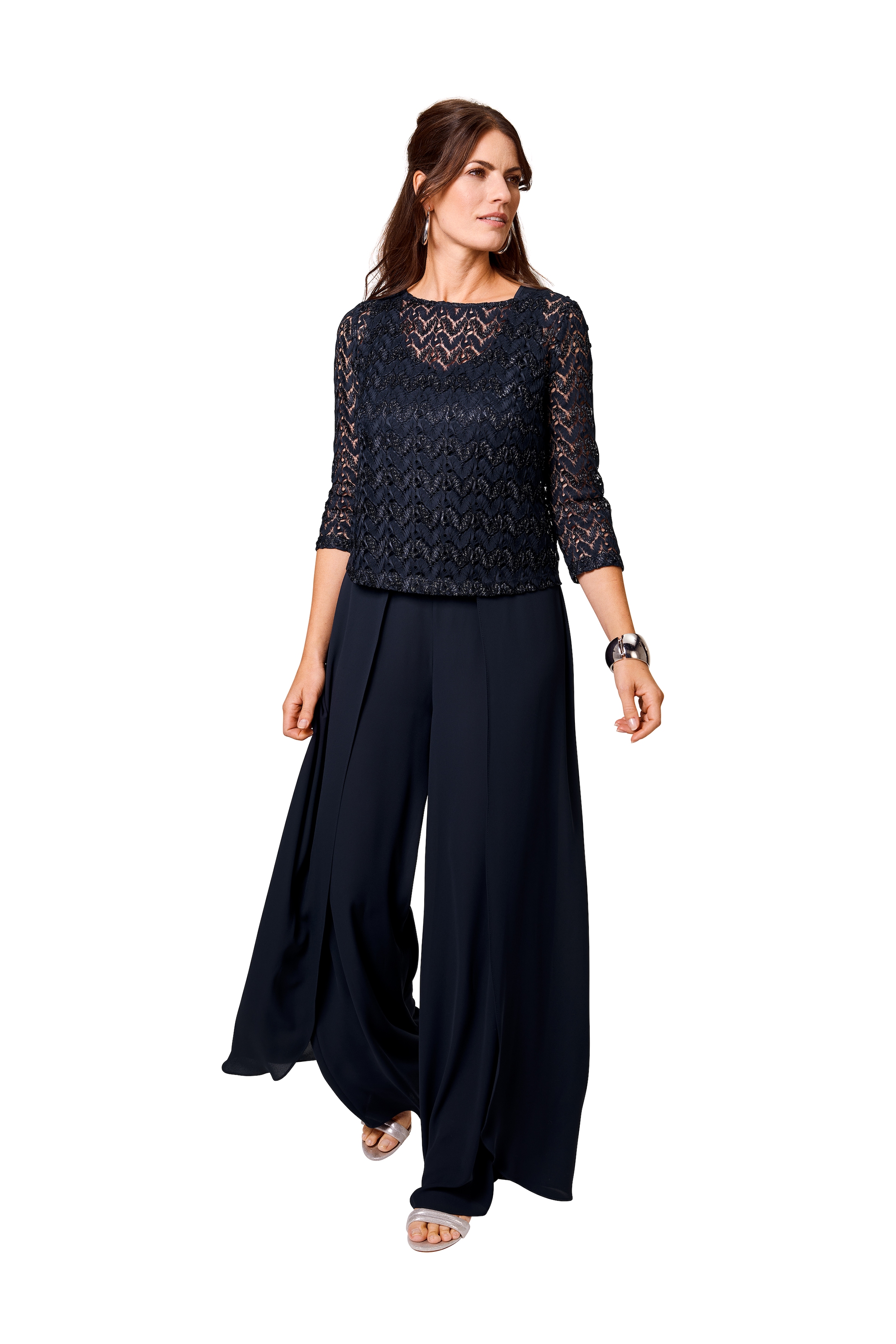 HERMANN LANGE Collection Jumpsuit, mit weiter, schwingender Hose aus Chiffon