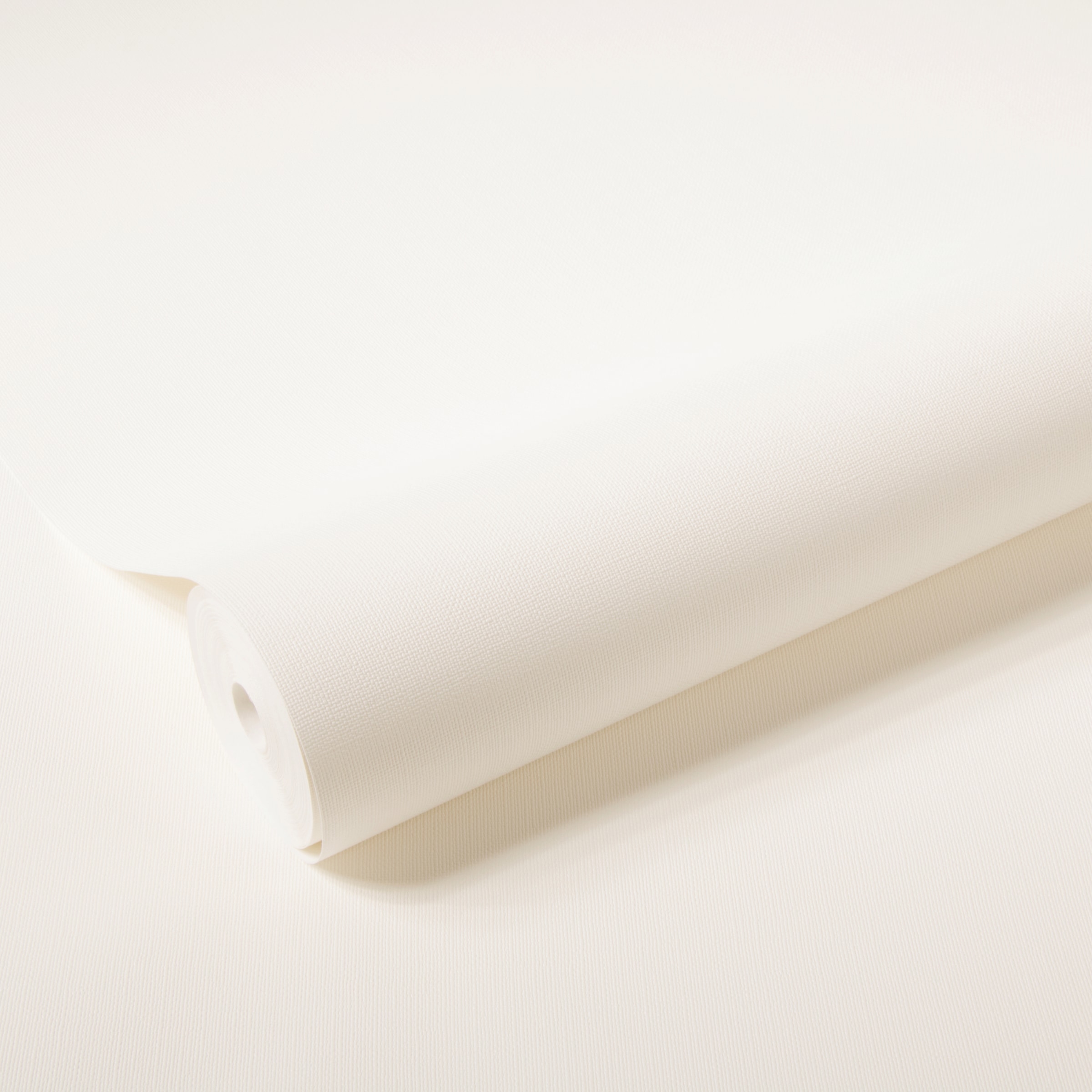 WOW Vliestapete »Linien Uni«, Leinenoptik, Weiss - 10m x 52cm