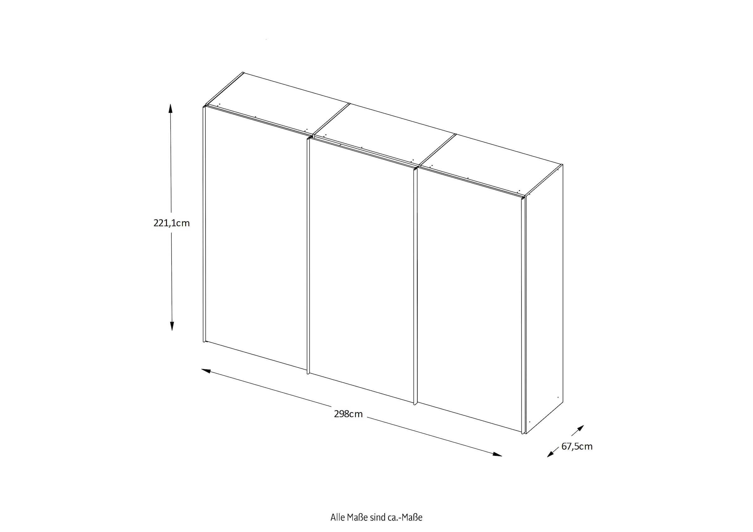 STAUD Schwebetürenschrank »Sinfonie Plus, edles Design in hochwertiger Qualität, Made in Germany« Mit vier verschiedenen Ausstattungsvarianten