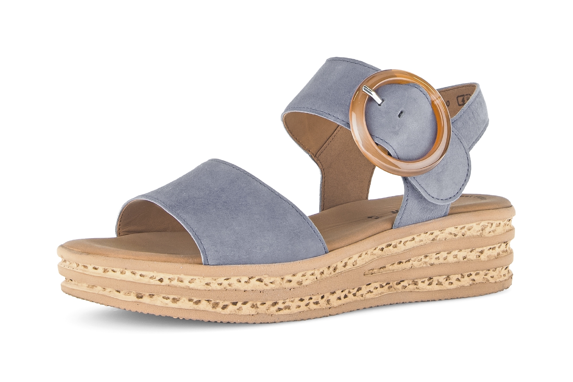 Gabor Keilsandalette  , Riemchensandale, Sommerschuh mit modischer Zierschnalle