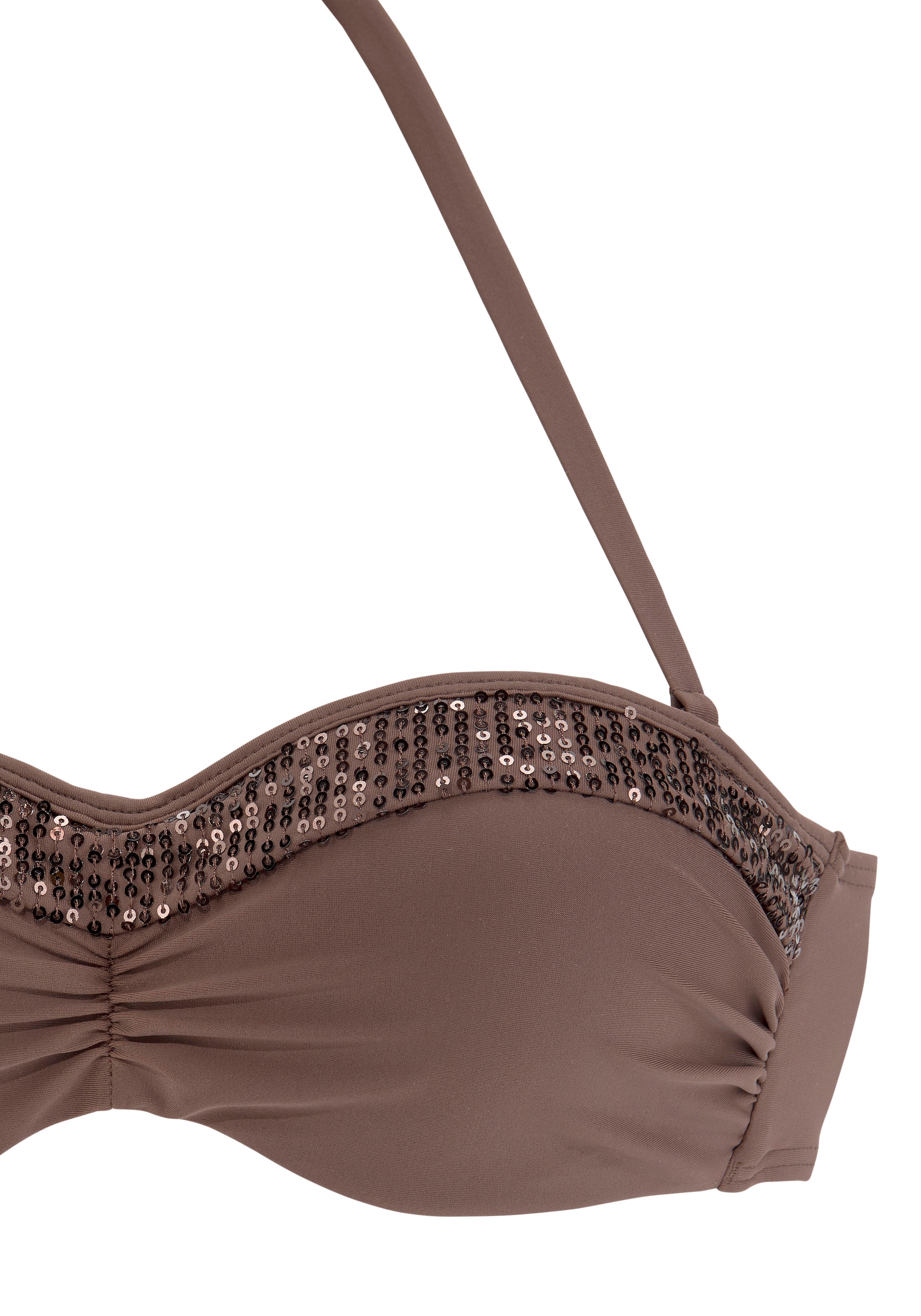 Bruno Banani Bügel-Bandeau-Bikini, mit Pailletten