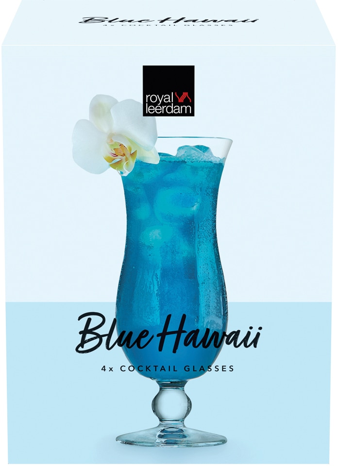 van Well Cocktailglas »Blue Hawaii«, (Set, 4 tlg.), 440 ml, im Geschenkkarton, 4-teilig