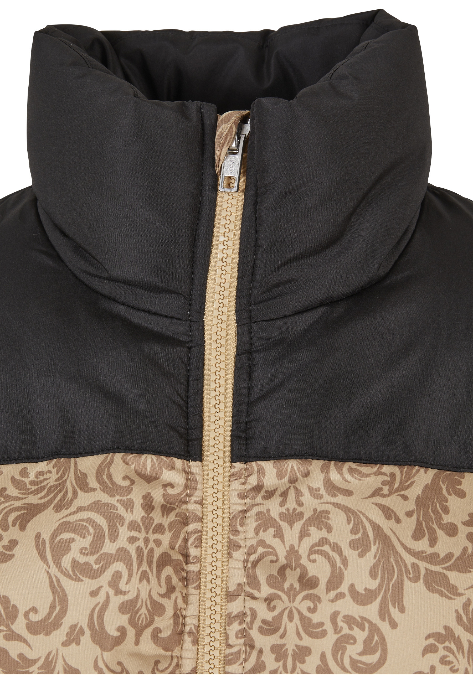 URBAN CLASSICS Winterjacke »Urban Classics Damen Ladies AOP Retro Puffer Jacket« 1 Stk. tlg. ohne Kapuze