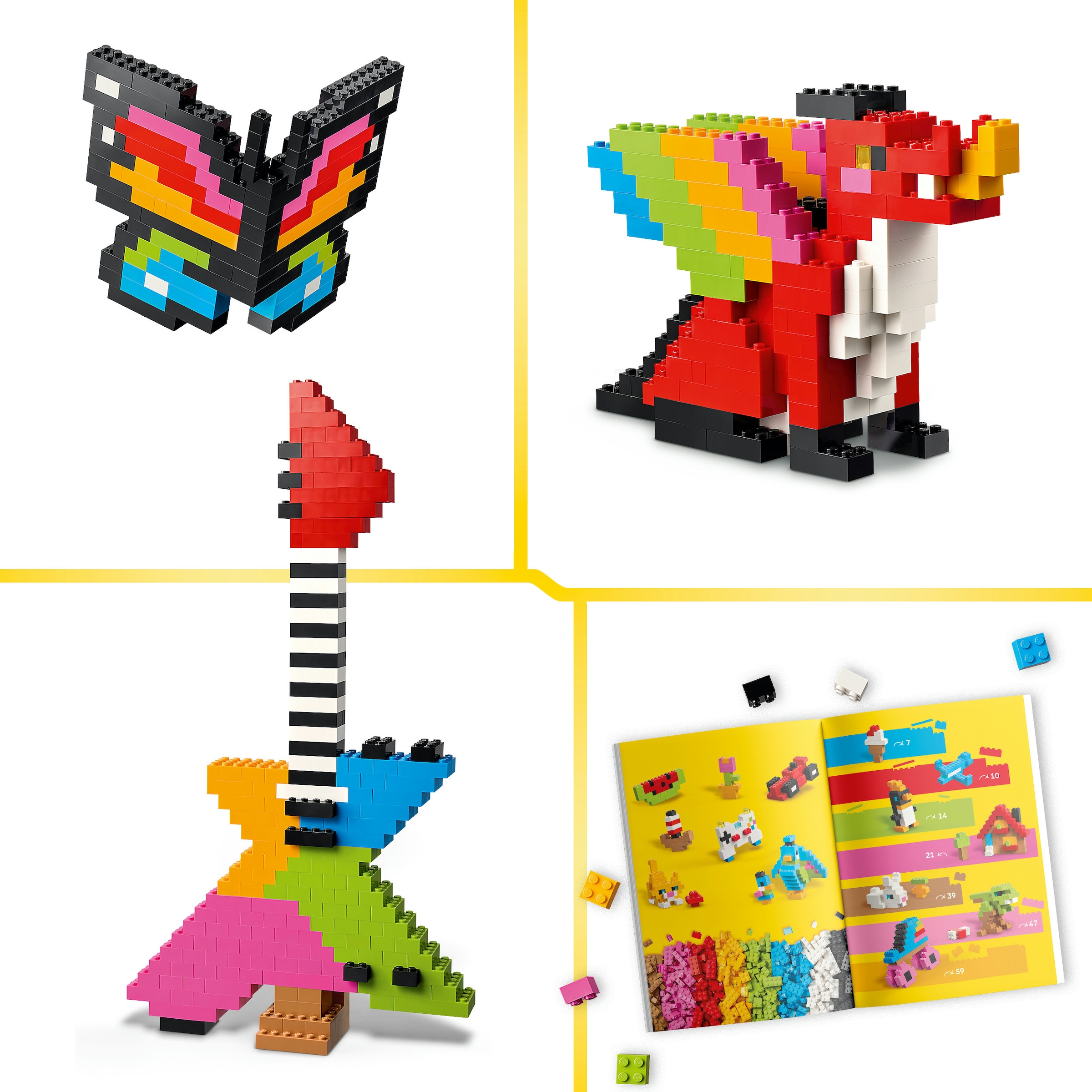 LEGO® Konstruktionsspielsteine »Kreative Bunte Steine (11045), LEGO Classic« Made in Europe