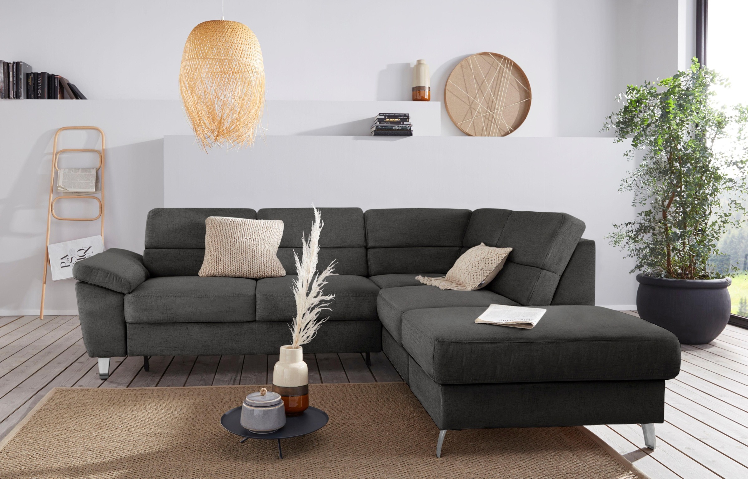 sit&more Ecksofa »Sorano L-Form«, wahlweise mit Bettfunktion und Bettkasten günstig online kaufen