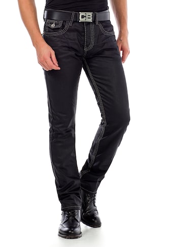 Cipo & Baxx Bequeme Jeans, im glänzenden Matt-Look in Straight Fit kaufen