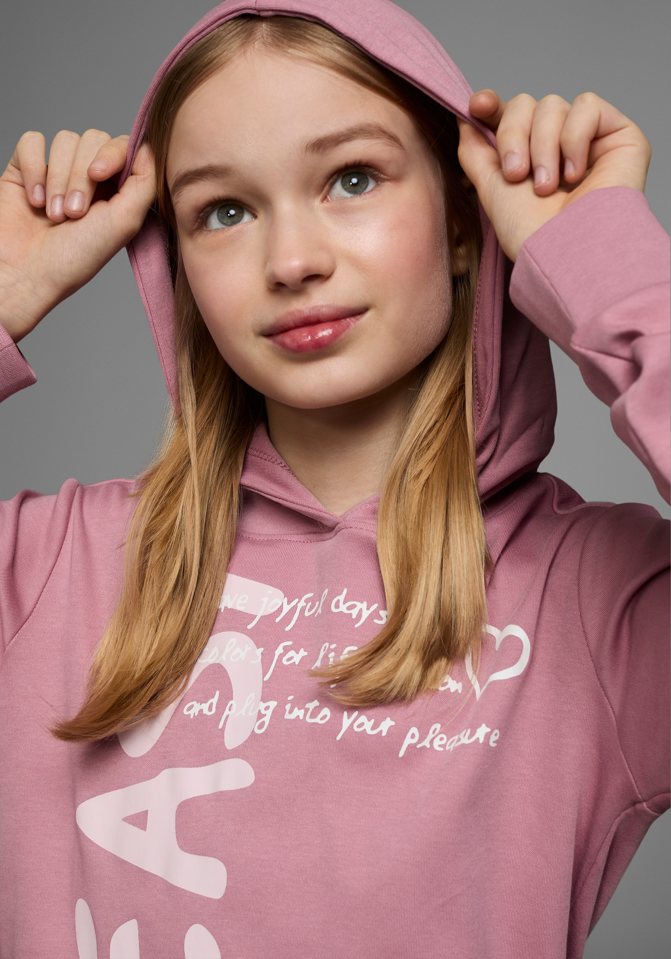 KIDSWORLD Kapuzenshirt »SO EASY - Print« Langarm,  Basic-Passform,  mit modischen Drucken