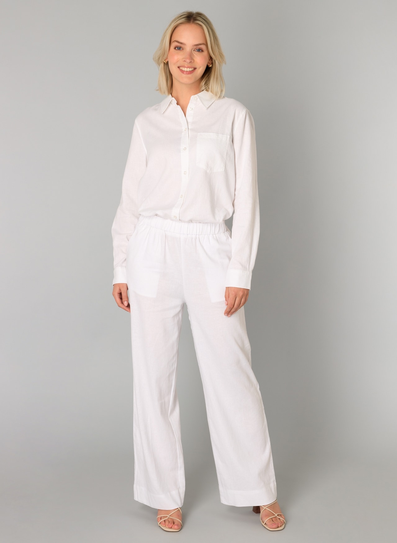 Base Level Leinenhose »Yul«, Sommerhose mit elastischem Bund