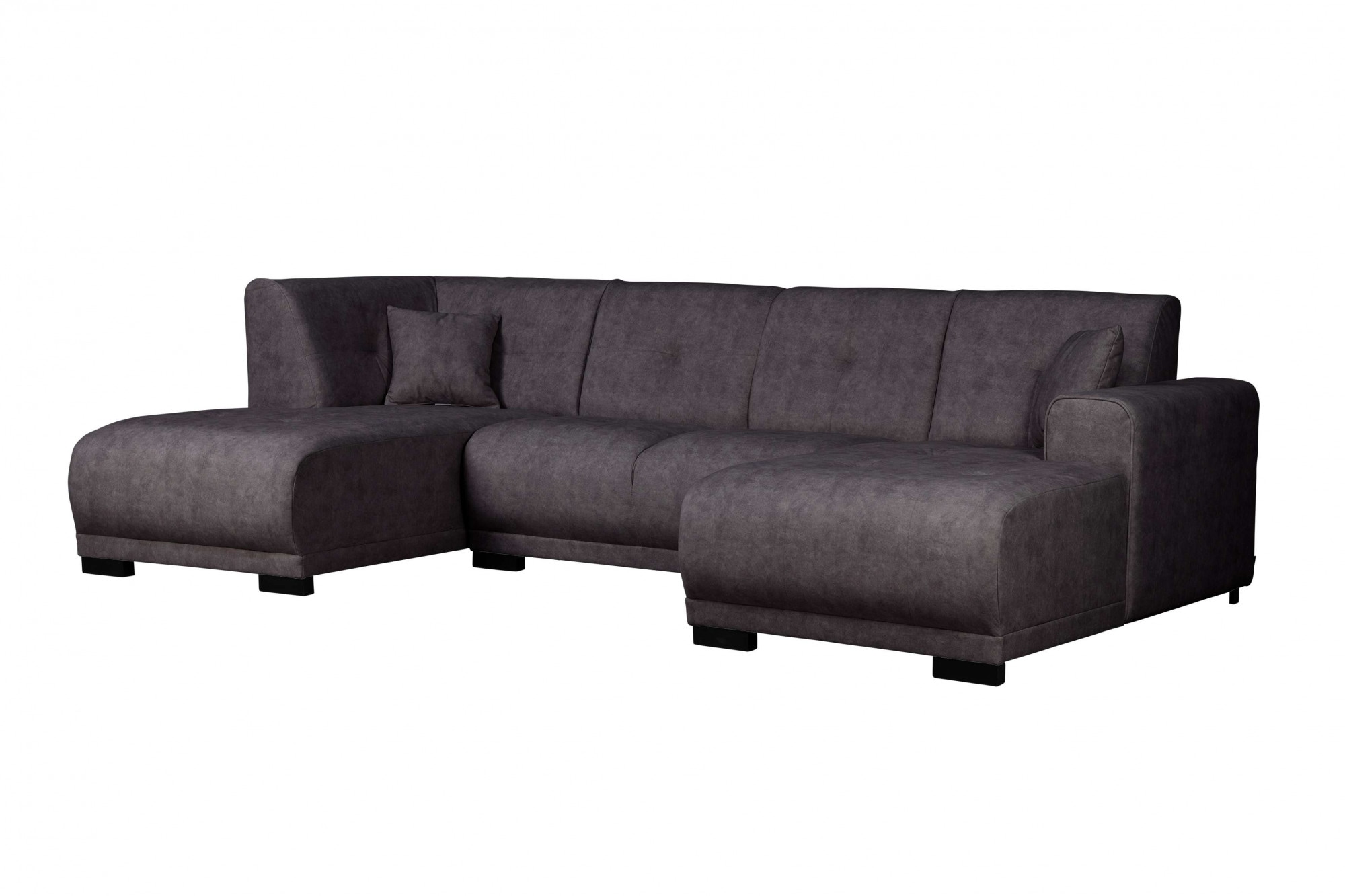 Home affaire Wohnlandschaft »Langeland U-Form«, incl. 2 Zierkissen, Recamiere wahlweise links oder rechts