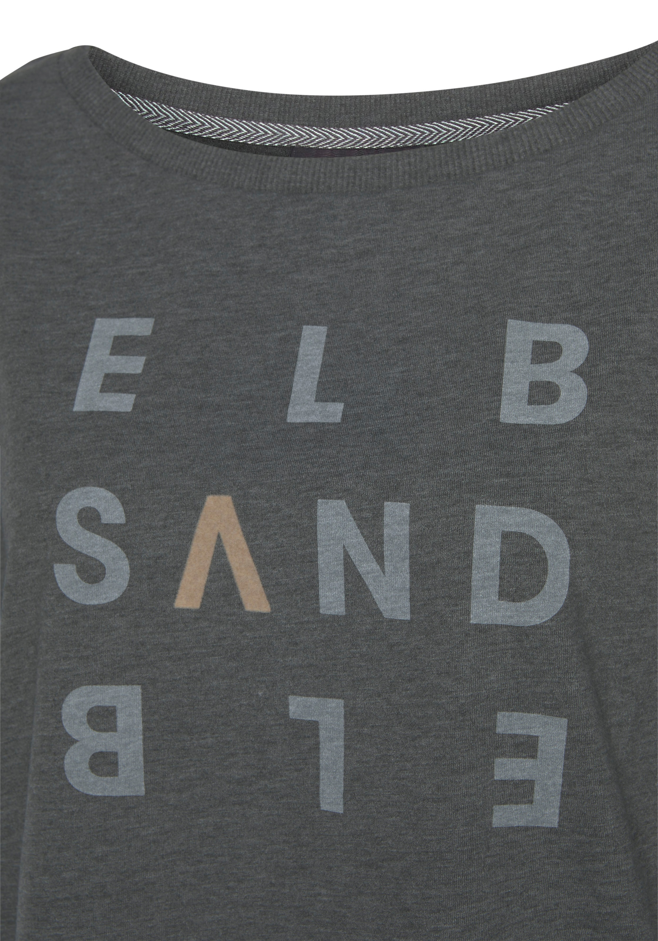 Elbsand Longsleeve »Ingrun«, mit Logodruck vorne, Langarmshirt aus Baumwoll-Mix, sportlich-casual