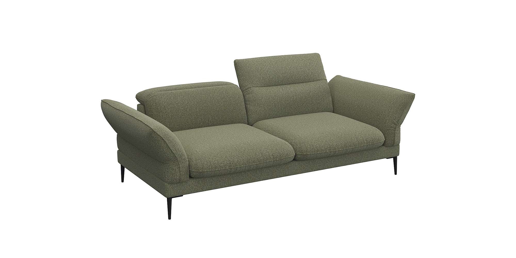 FLEXLUX 2,5-Sitzer »Salino, Funktionssofa, Relaxsofa«, Sofa mit Arm- und Kopfteil-Verstellungen, Kaltschaum & Stahl-Wellen