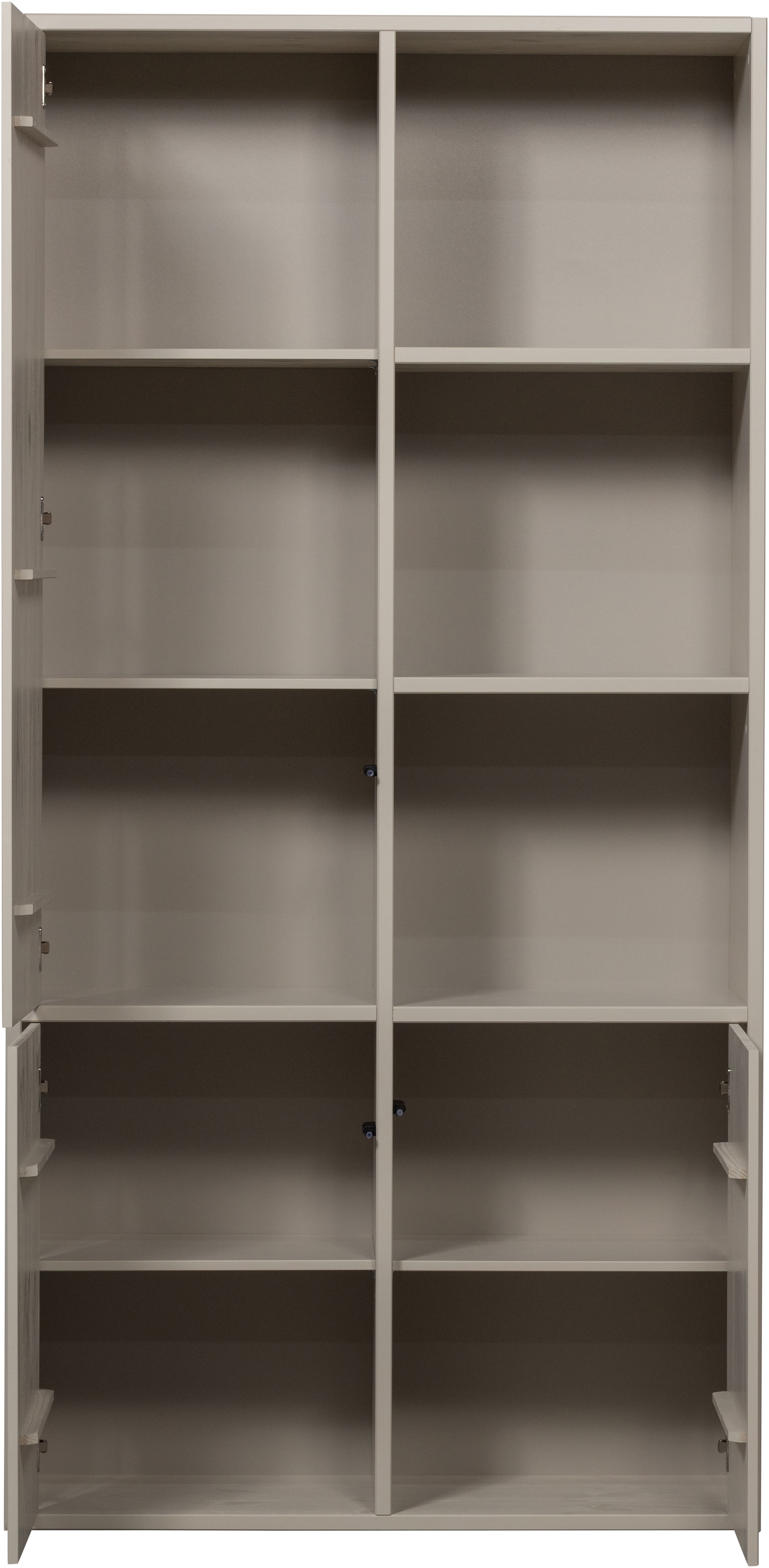 WOOOD Mehrzweckschrank »Meggy FSC® Mix Kiefernholz mit Druckmechanismus B 108x D 40x H 215 cm« Tragkraft 10 kg pro Boden, einfach zu montieren, sichtbare Maserung