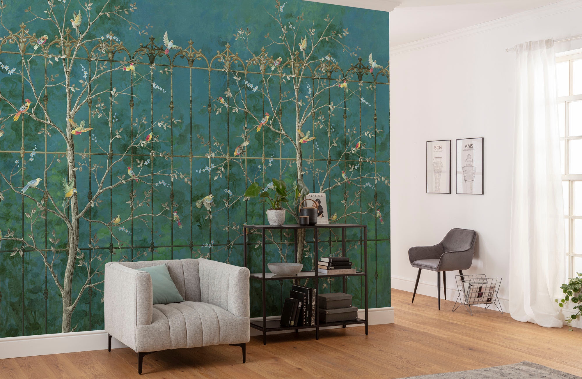 Komar Fototapete »Digitaldruck Vlies - Birdsong Breeze - Größe 400 x 250 cm«, bedruckt, Wohnzimmer, Schlafzimmer