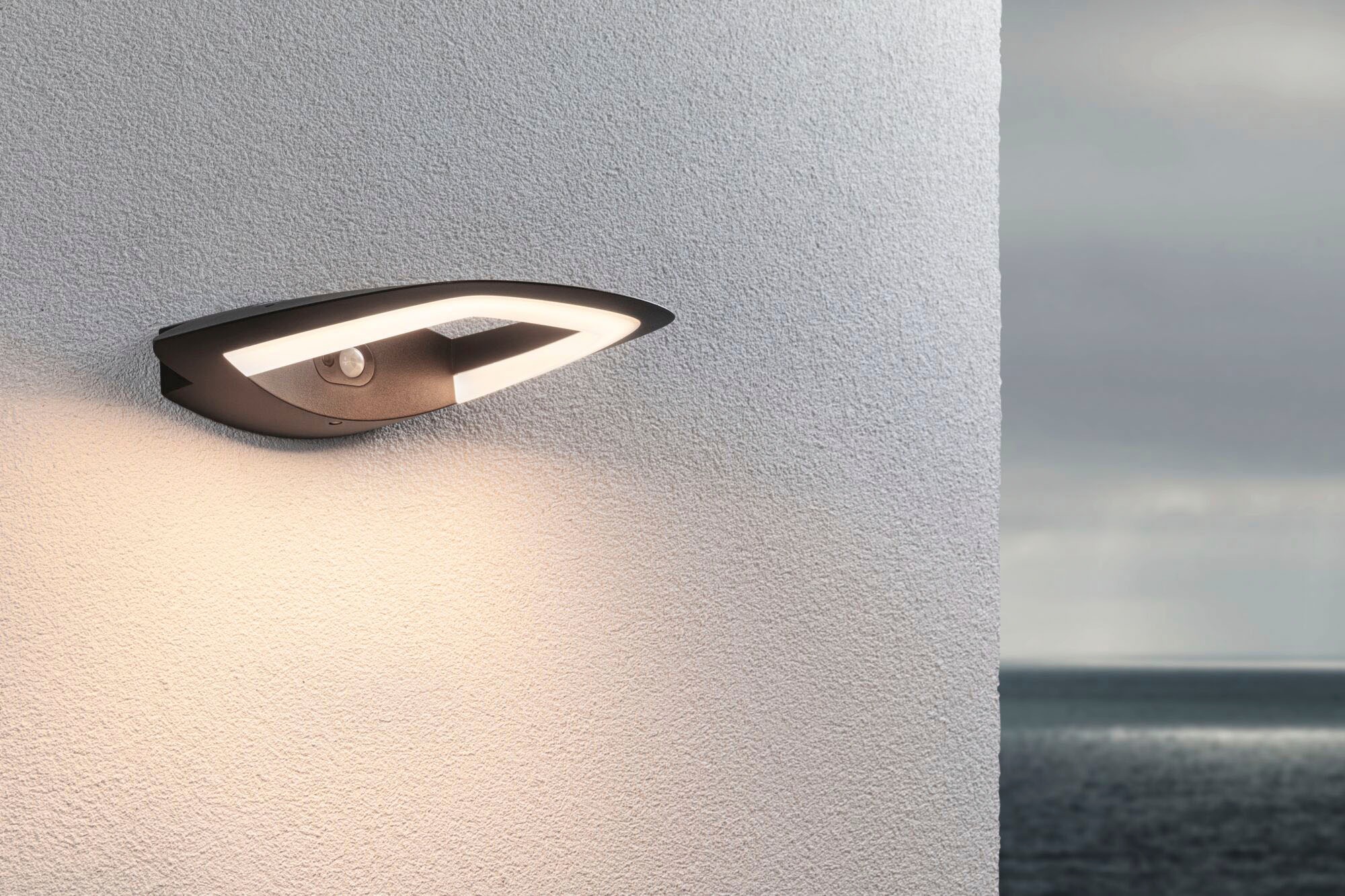 Paulmann LED Außen-Wandleuchte »Outdoor 230V Akena PIR anthrazit«, 1 flammig, PIR-Sensor, Bewegungsmelder