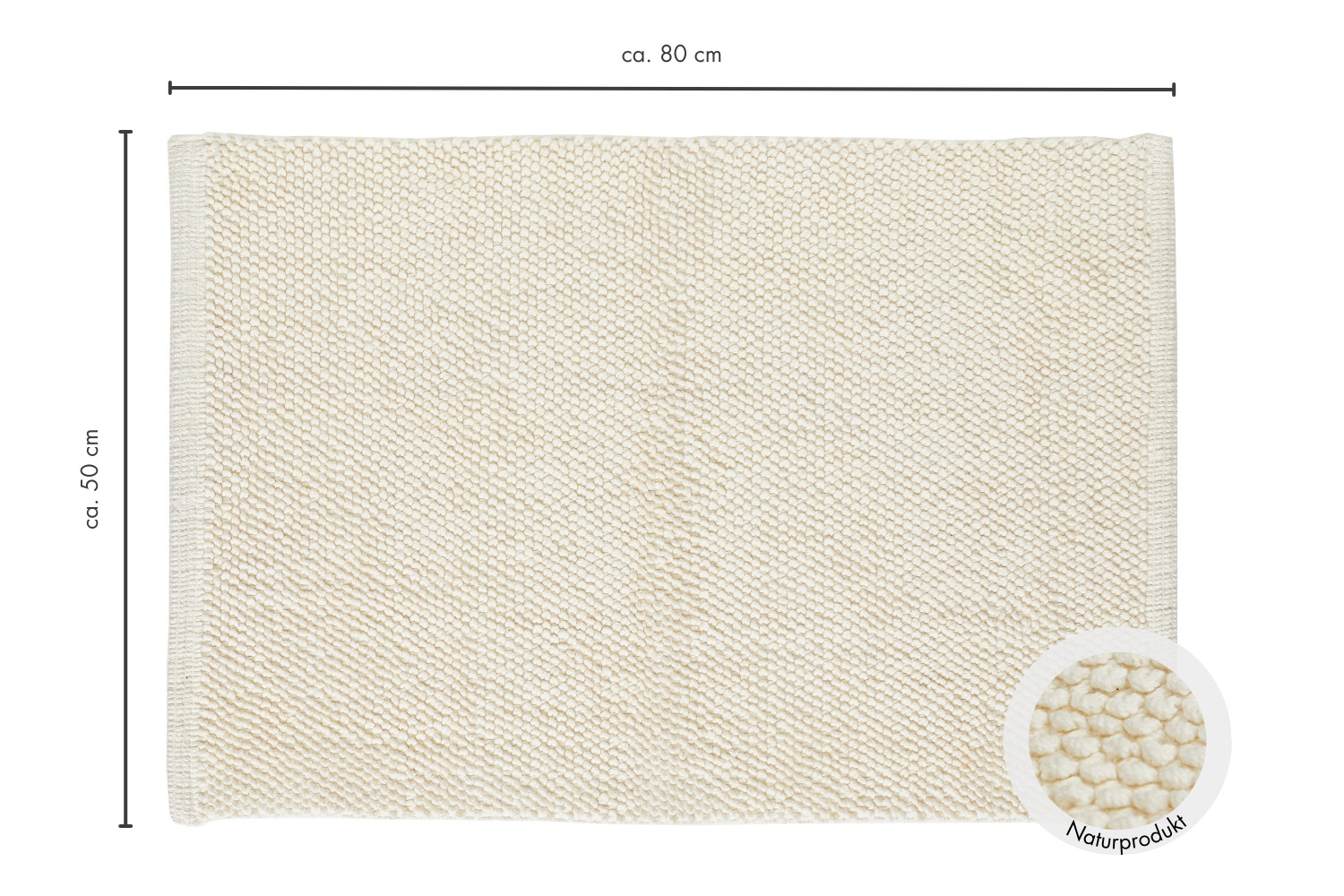 LUXOR living Badematte »Atlanta, 50x80 cm« Höhe 10 mm beidseitig nutzbar | fußbodenheizungsgeeignet Badteppich, Duschvorleger, Uni Farben, saugstark