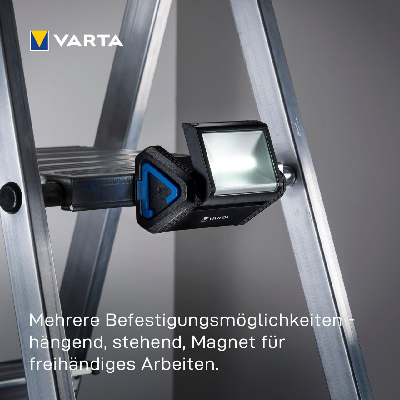VARTA Taschenlampe »WORK FLEX AREA LIGHT«, (Set, 4 St.), für Werkzeugkästen,Befestigungsmöglichkeiten für freihändiges Arbeiten