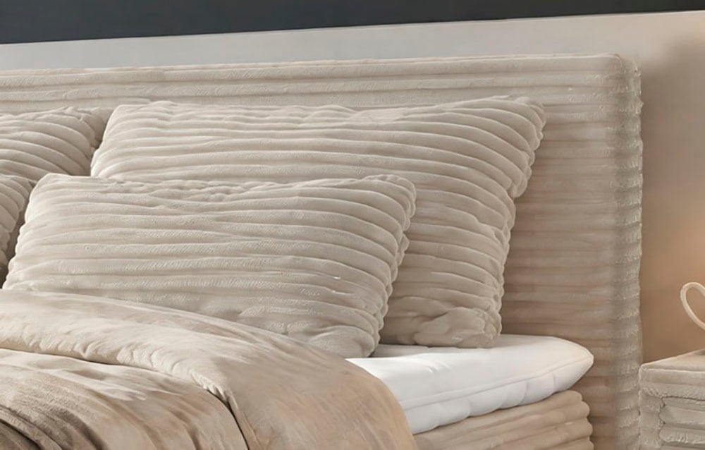 Jockenhöfer Gruppe Boxspringbett »PAULINA inkl. Bonnell- oder Tonnentaschenfederkernmatratze H2-H4« mit 6cm PUR- oder Kaltschaumtopper, 140x200 cm / 180x200cm