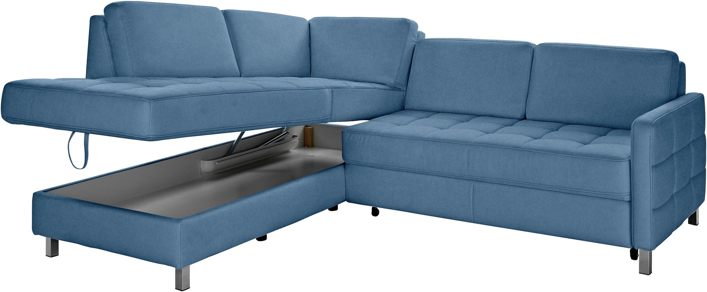 sit&more Ecksofa »Pablo L-Form«, wahlweise mit Bettfunktion und Bettkasten