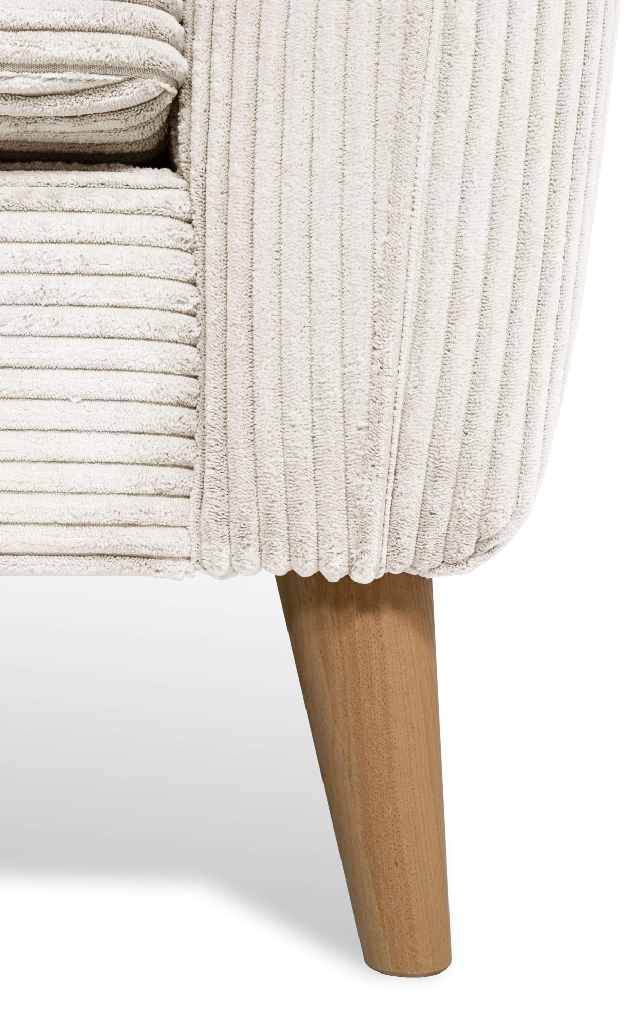 Home affaire Ecksofa »MARSEILLE 278/202 cm, L-Form, Ottom. rechts/links, verschiedene Bezüge«, Massivholzbeine Eiche, Landhausstil, Wellenunterfederung