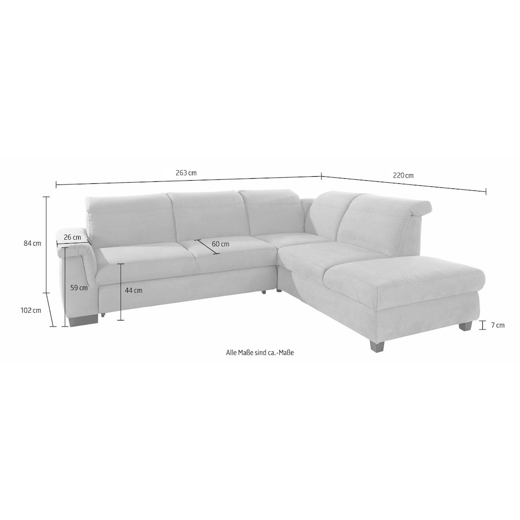 DOMO collection Ecksofa »Sully L-Form«