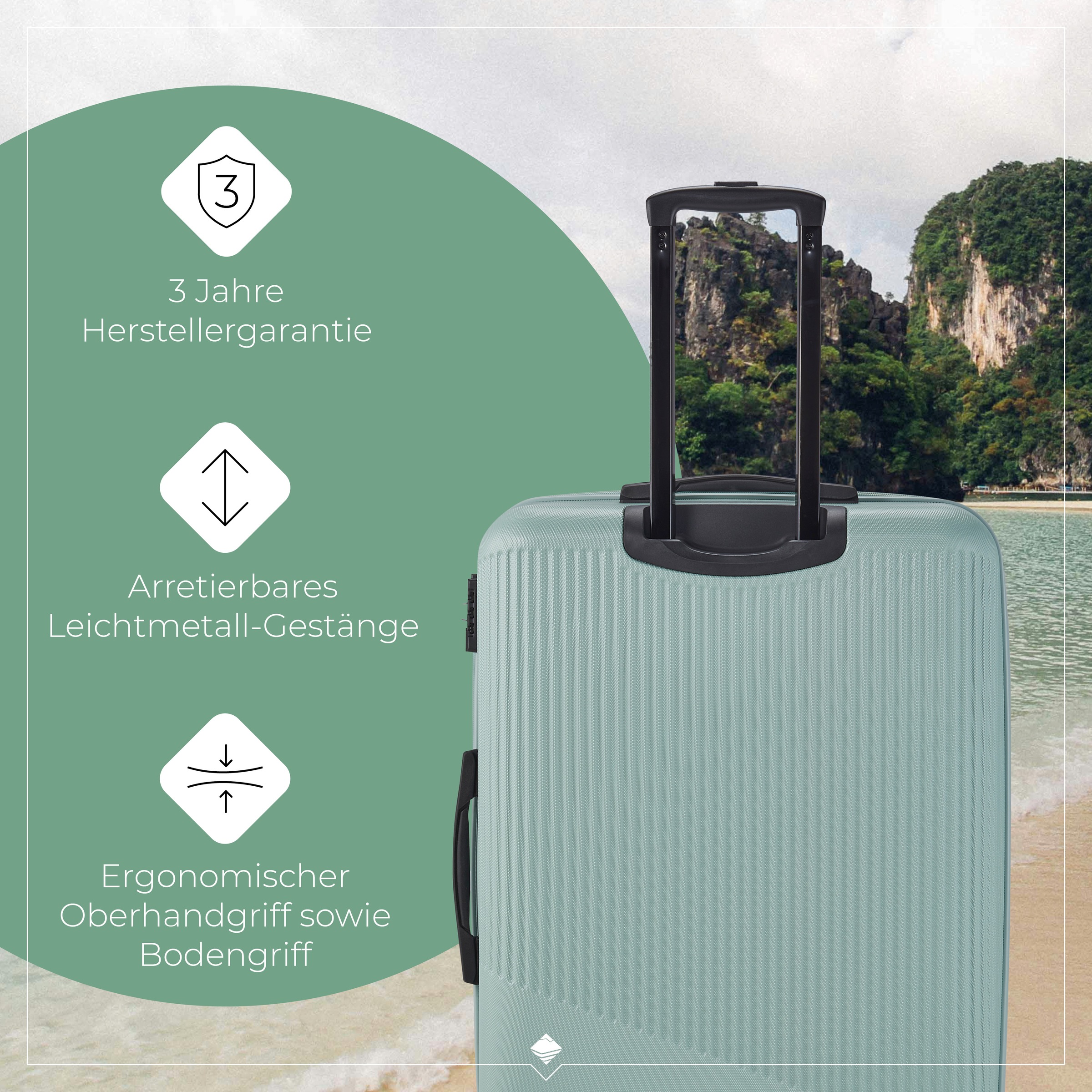 travelite Hartschalen-Trolley »BALI, in verschiedenen Größen und Farben«, 4 Rollen, Hartschallenkoffer Reisegepäck Reisekoffer TSA Schloss