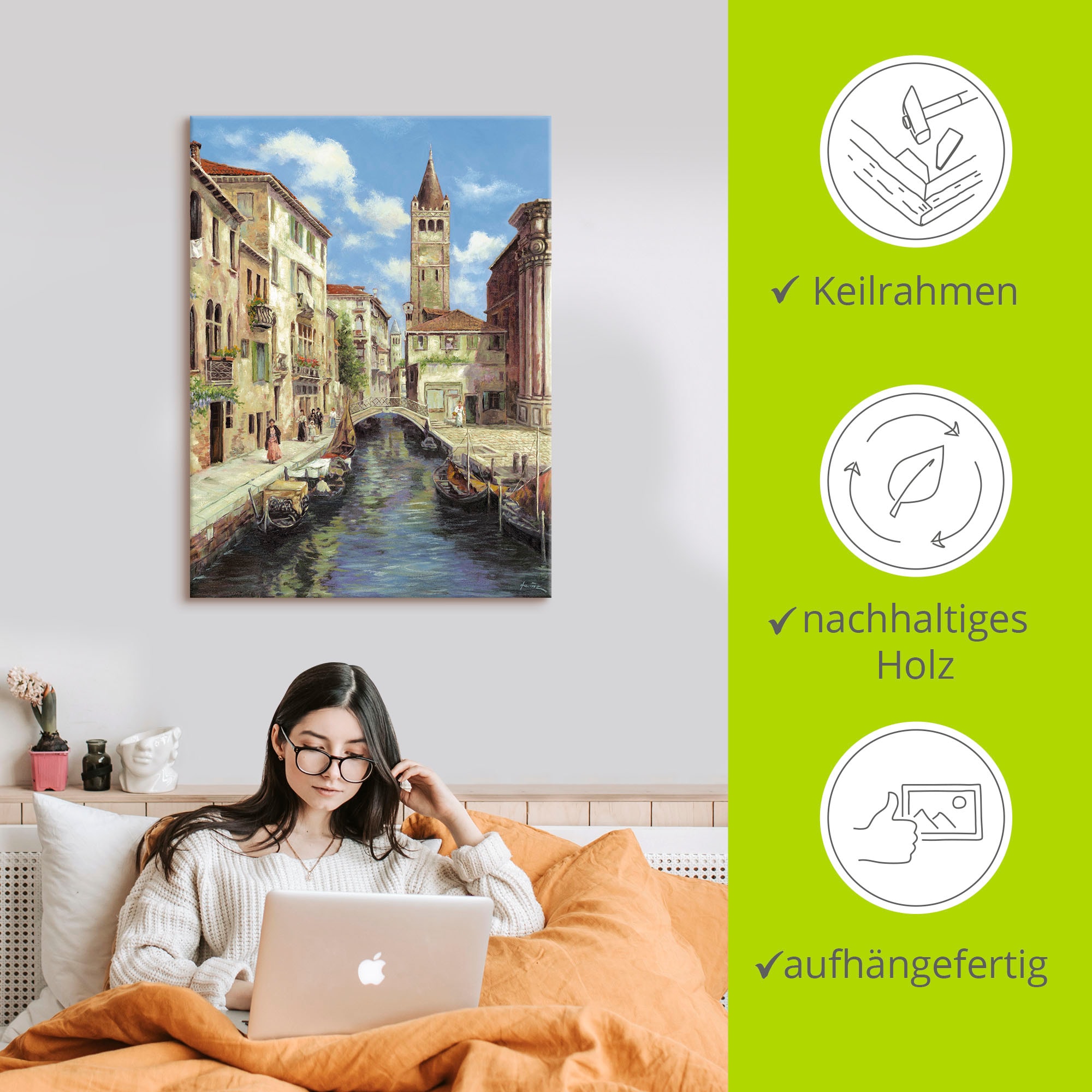 Artland Wandbild »Venedig«, Venedig, (1 St.), als Leinwandbild, Poster in verschied. Größen