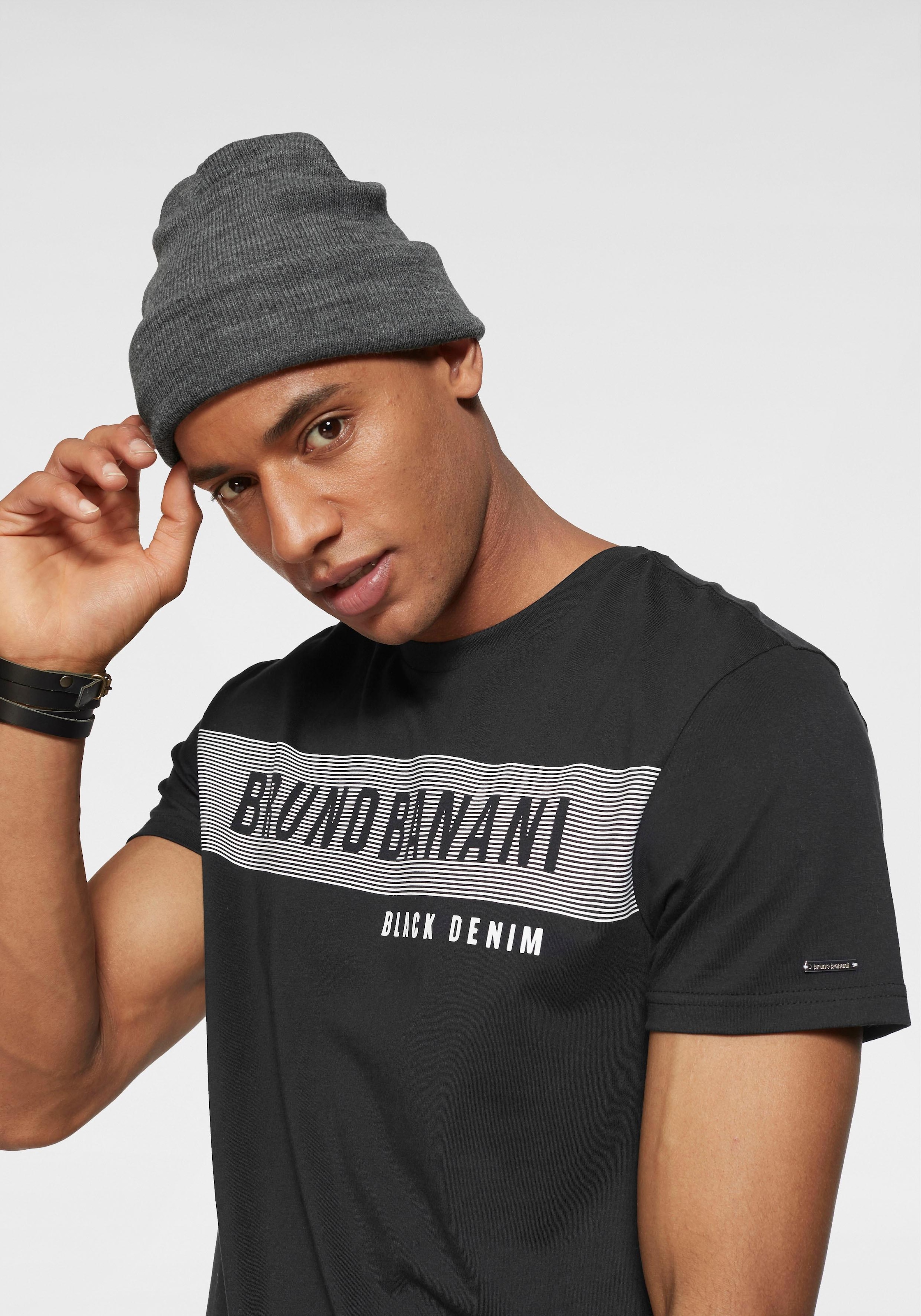Bruno Banani T-Shirt, kurzärmelig, schmal geschnitten, Rundhalsausschnitt